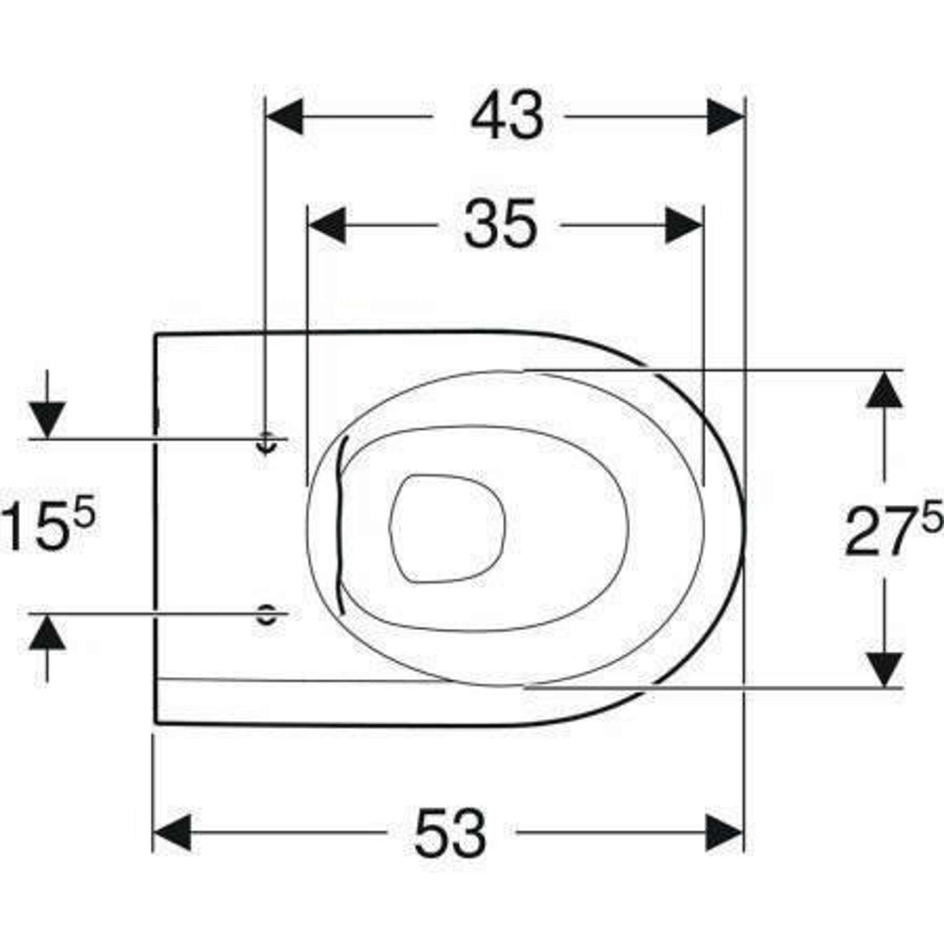 Geberit Wand-Tiefspül-WC iCon Rimfree, g