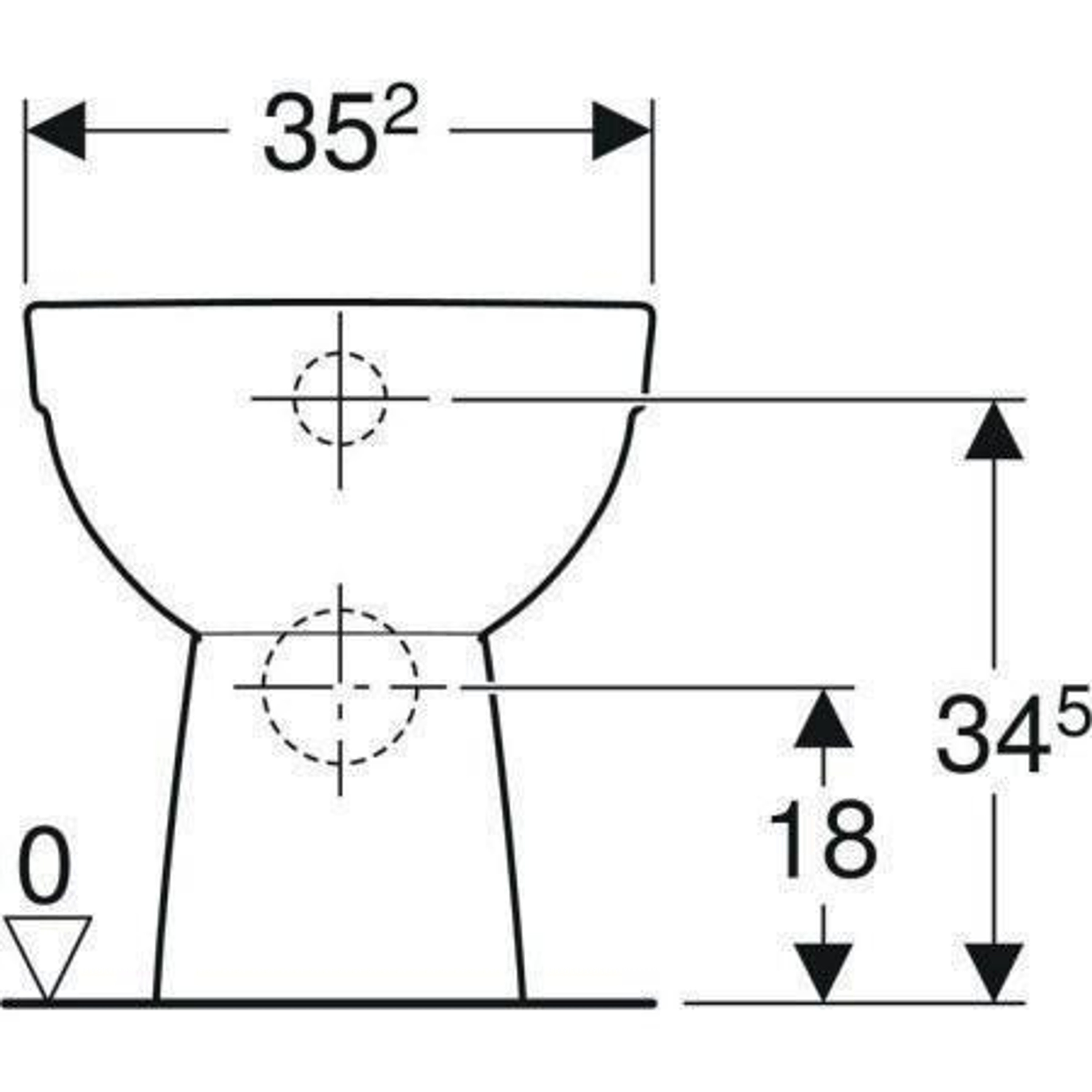 Geberit Stand-Tiefspül-WC RENOVA Abgang