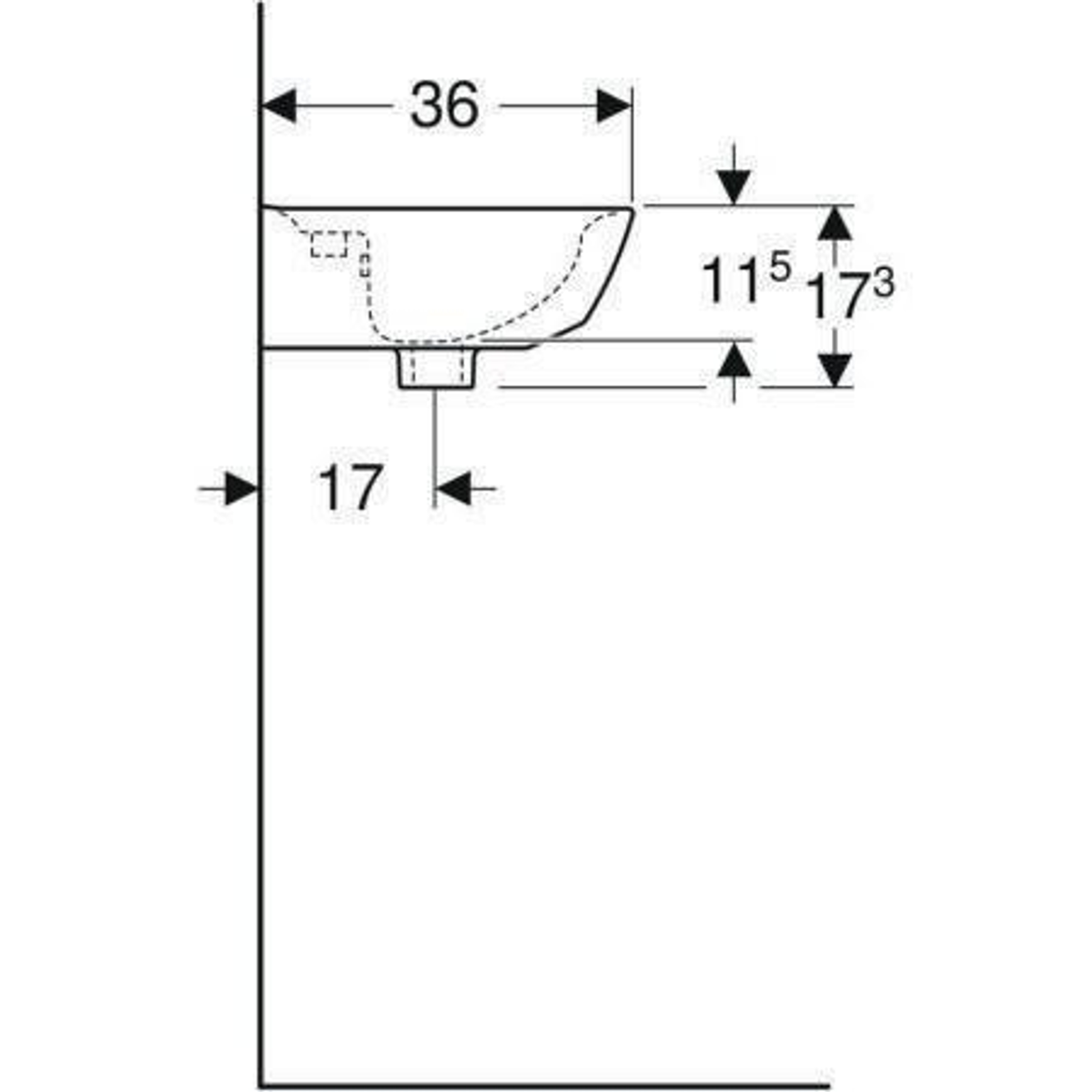 Geberit Handwaschbecken RENOVA mit Hahnl