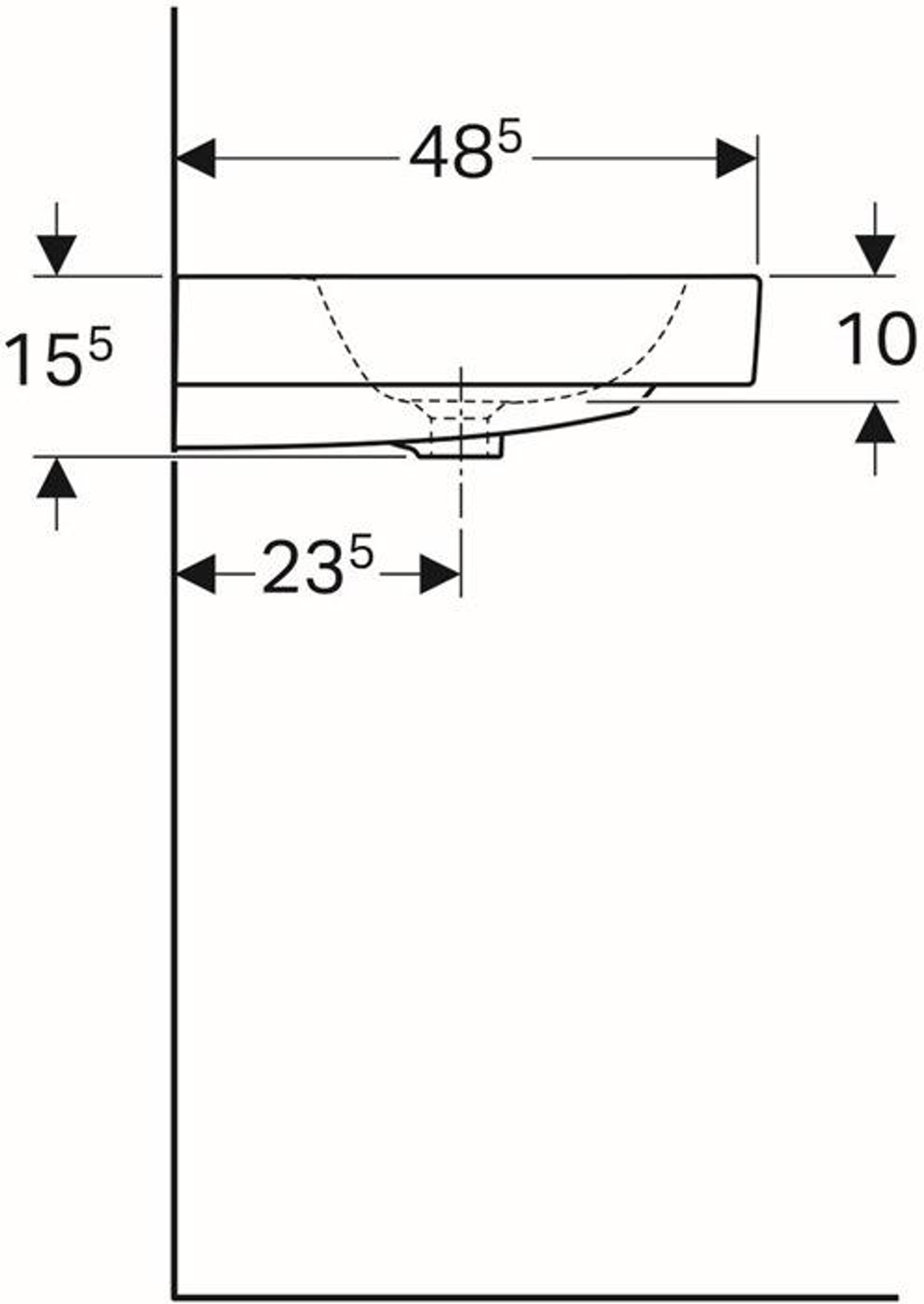 Geberit Waschtisch iCon m HL mit Überlau