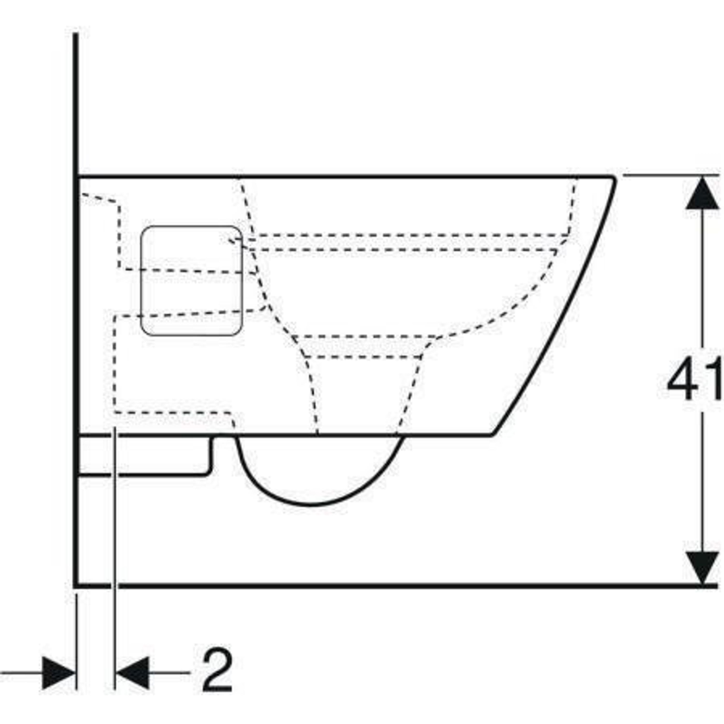 Geberit Wand-Tiefspül-WC RENOVA PLAN Rim