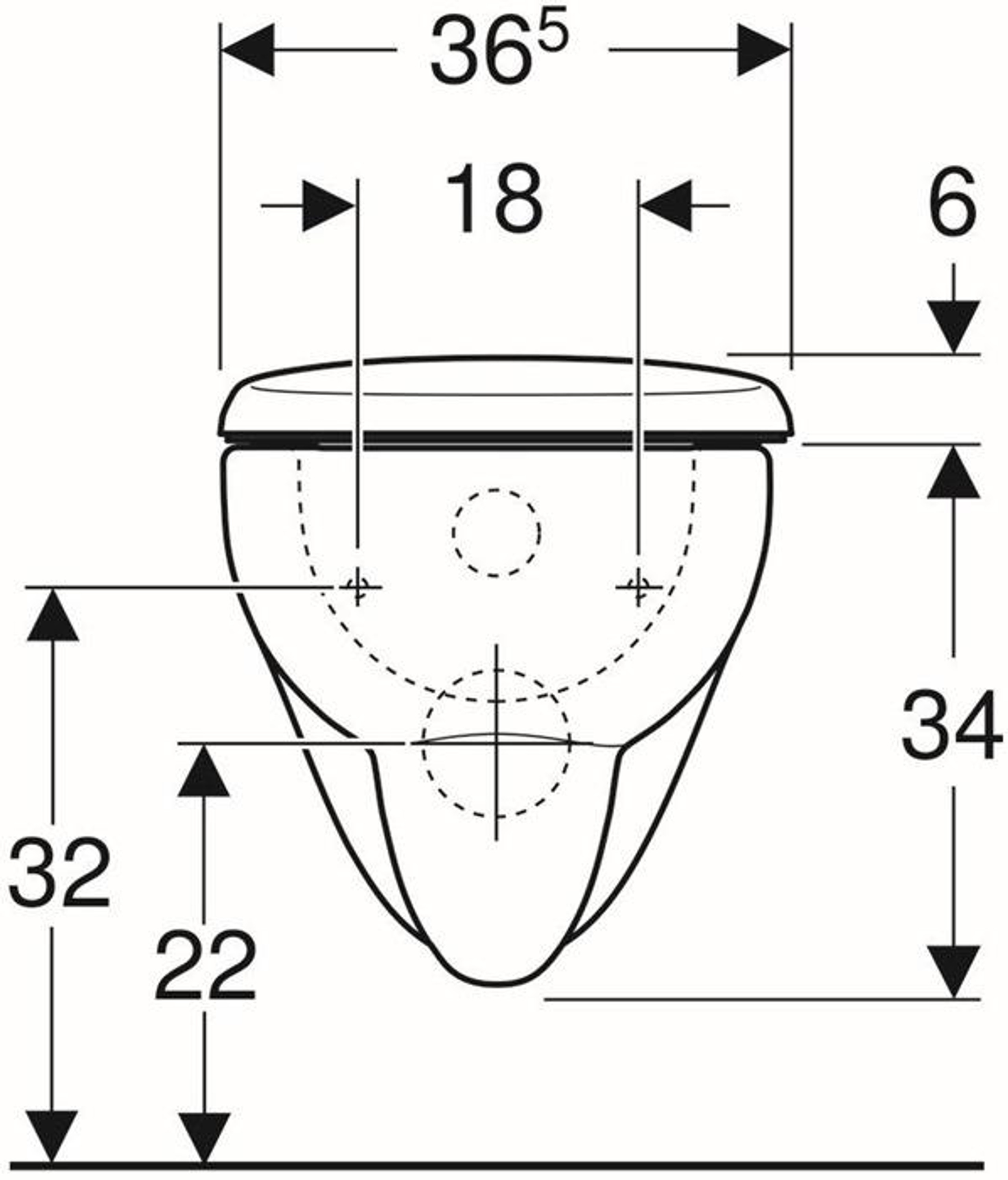 Geberit Wand-Tiefspül-WC RENOVA mit Spül