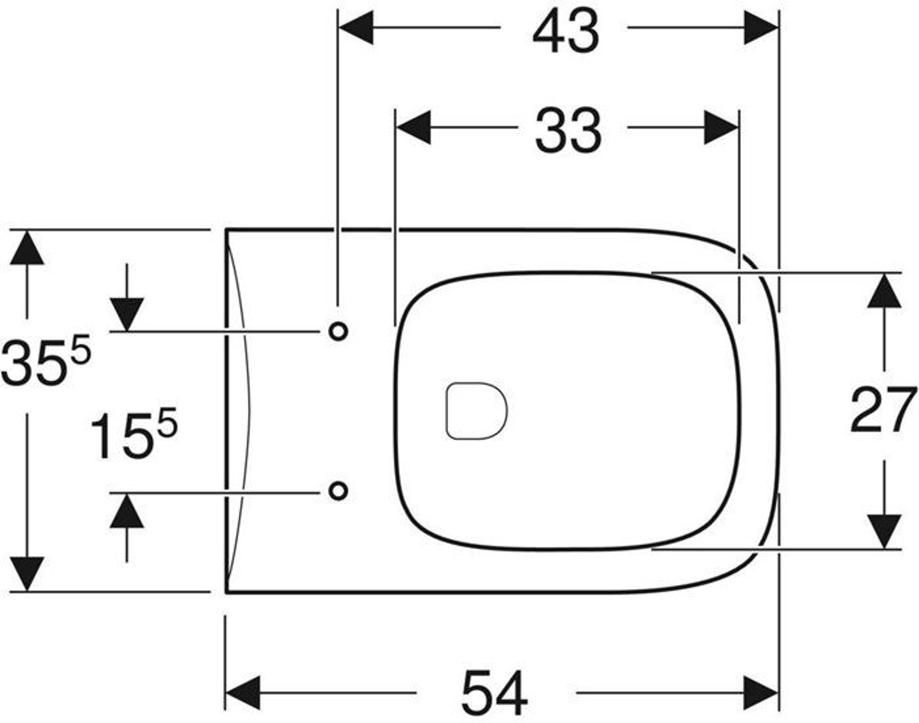 Geberit Wand-Tiefspül-WC RENOVA PLAN Rim