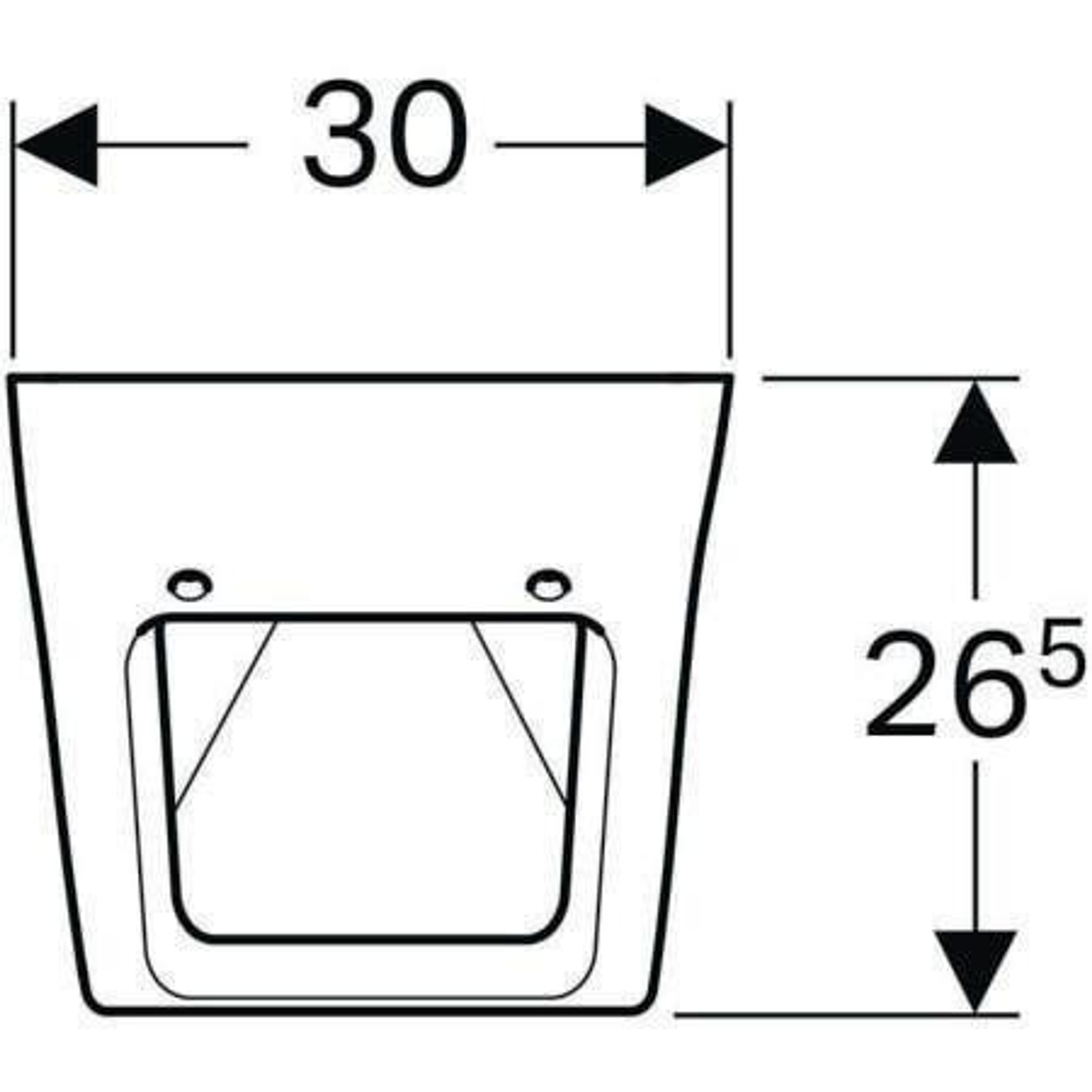 Geberit Urinal PAREO f De Zul v hint Abg