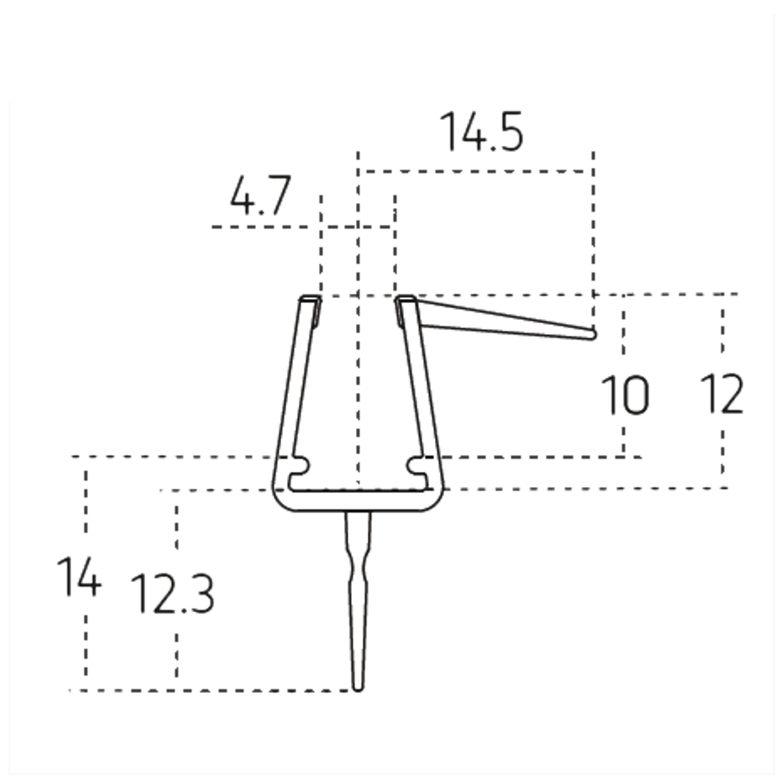 Dusbad Wasserabweiser/ Dichtung 1000mm für 8mm Glas - Duschabtrennungen/ Duschkabinen