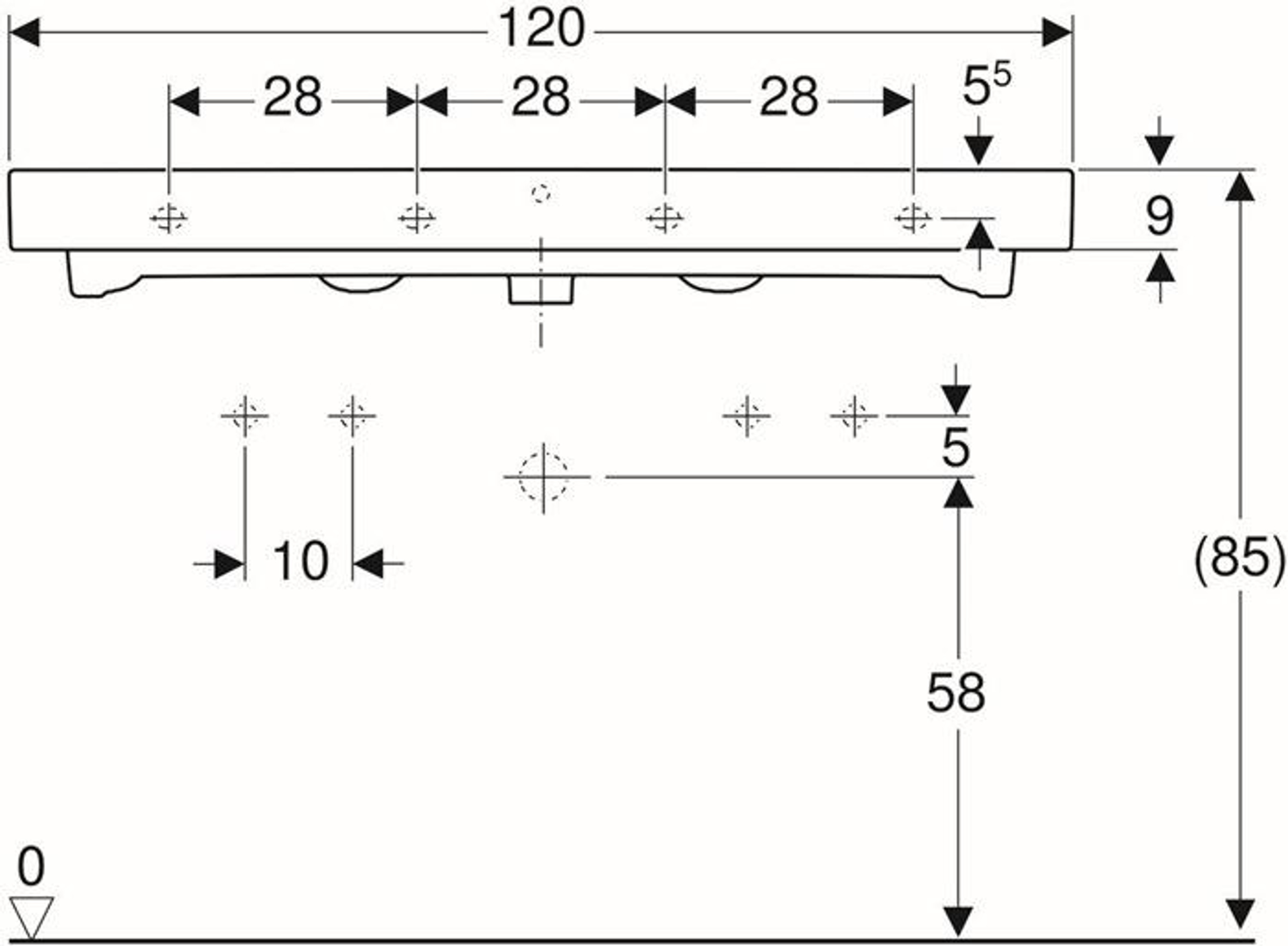 Geberit Waschtisch iCon 1200x485mm m ÜL