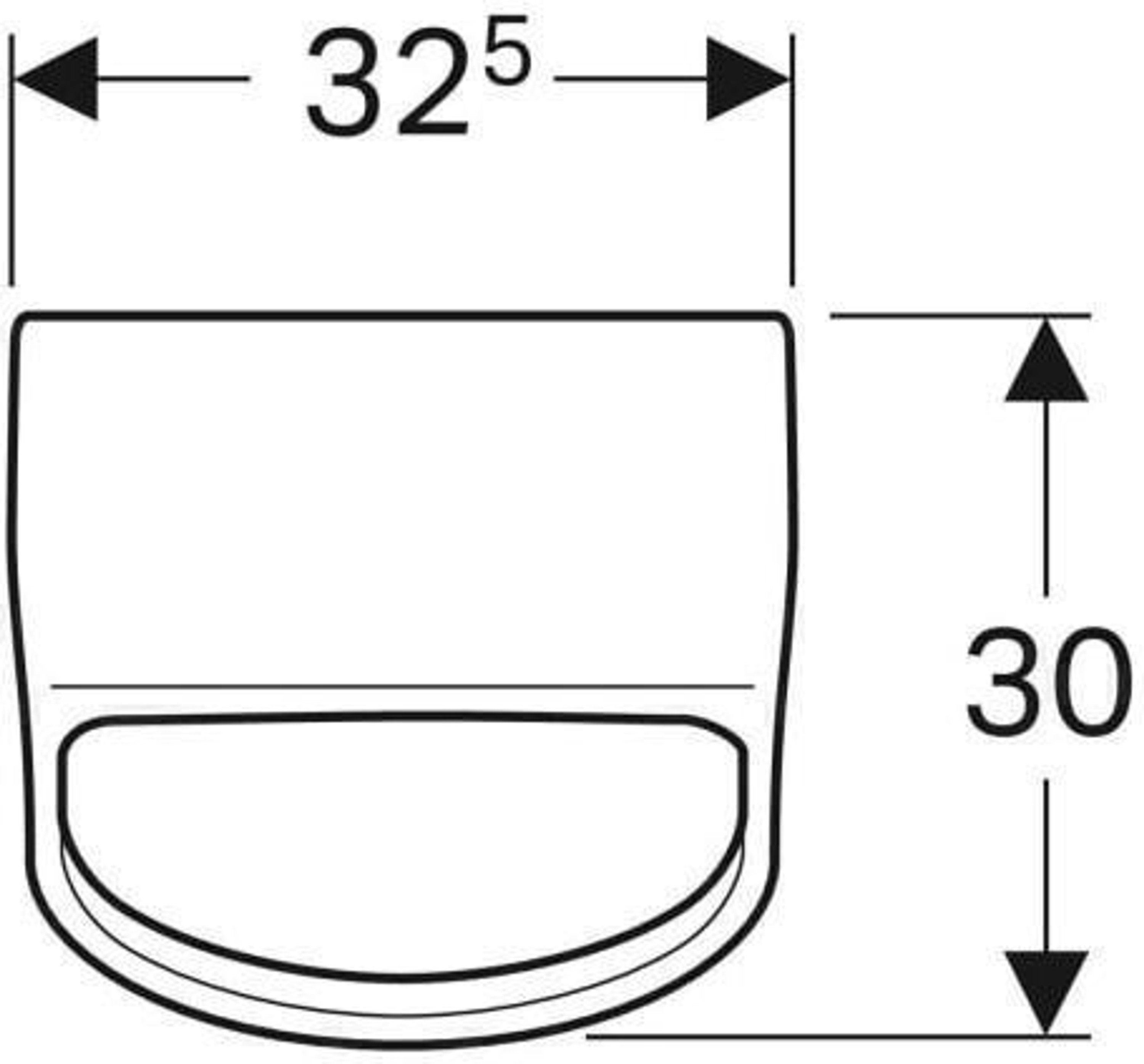 Geberit Urinal RENOVA PLAN Zul von hinte