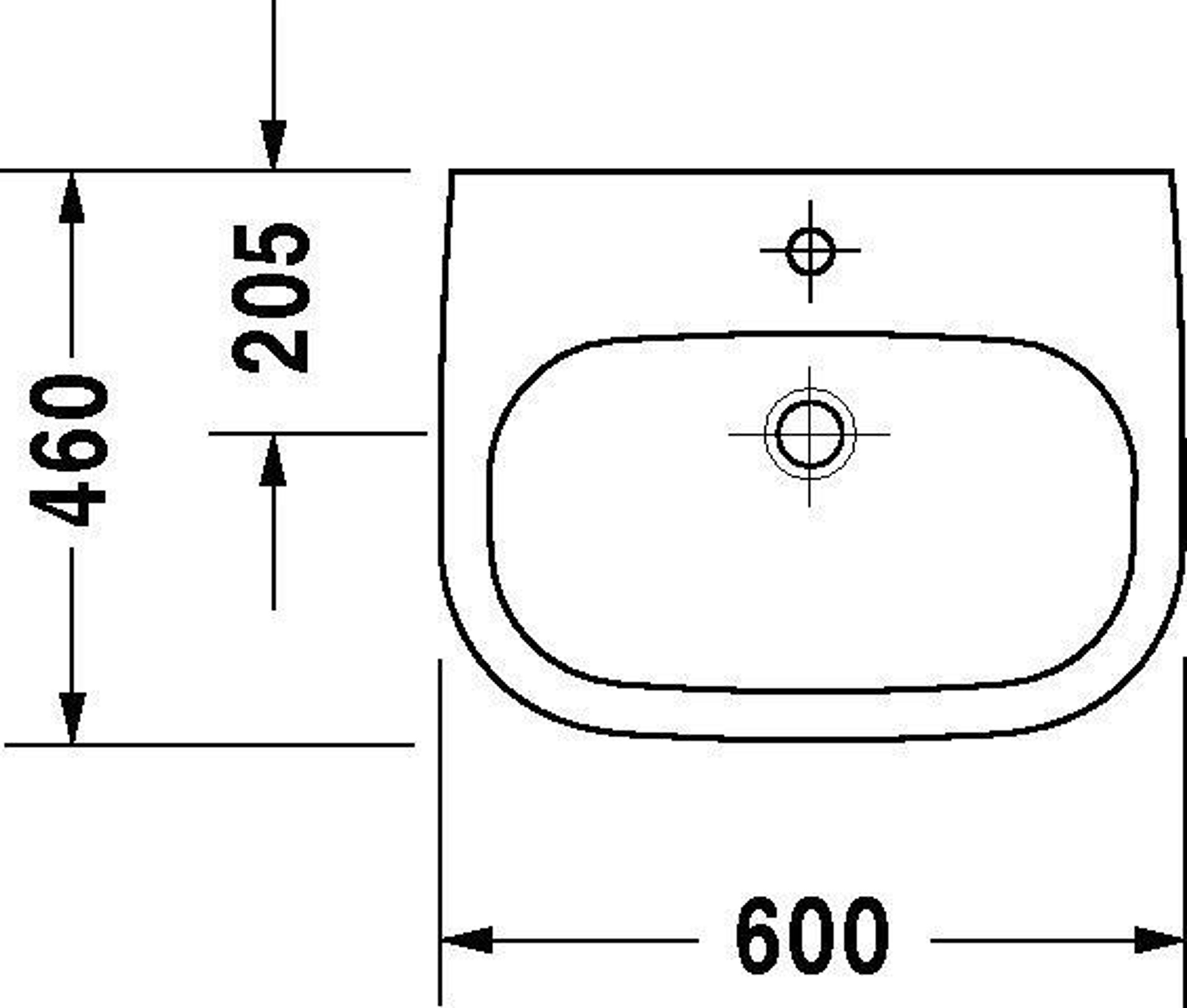 Duravit Waschtisch D-CODE MED o ÜL m HLB