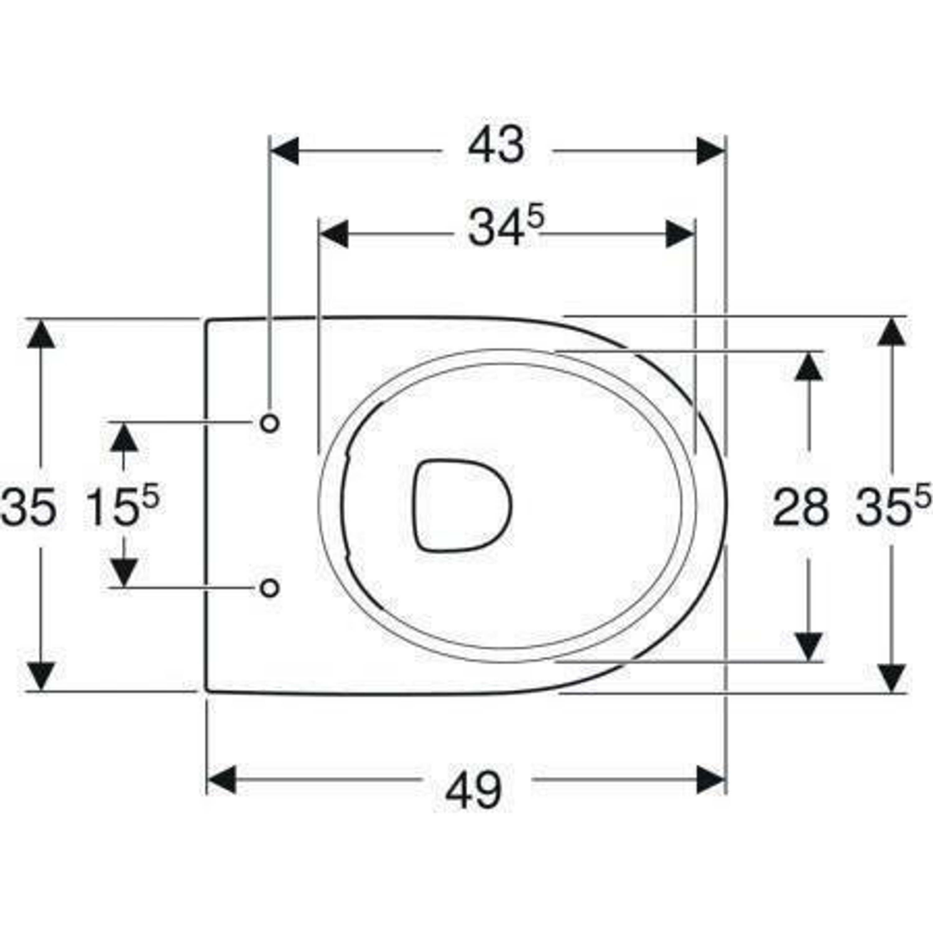 Geberit Stand-Tiefspül-WC RENOVA Ab hori