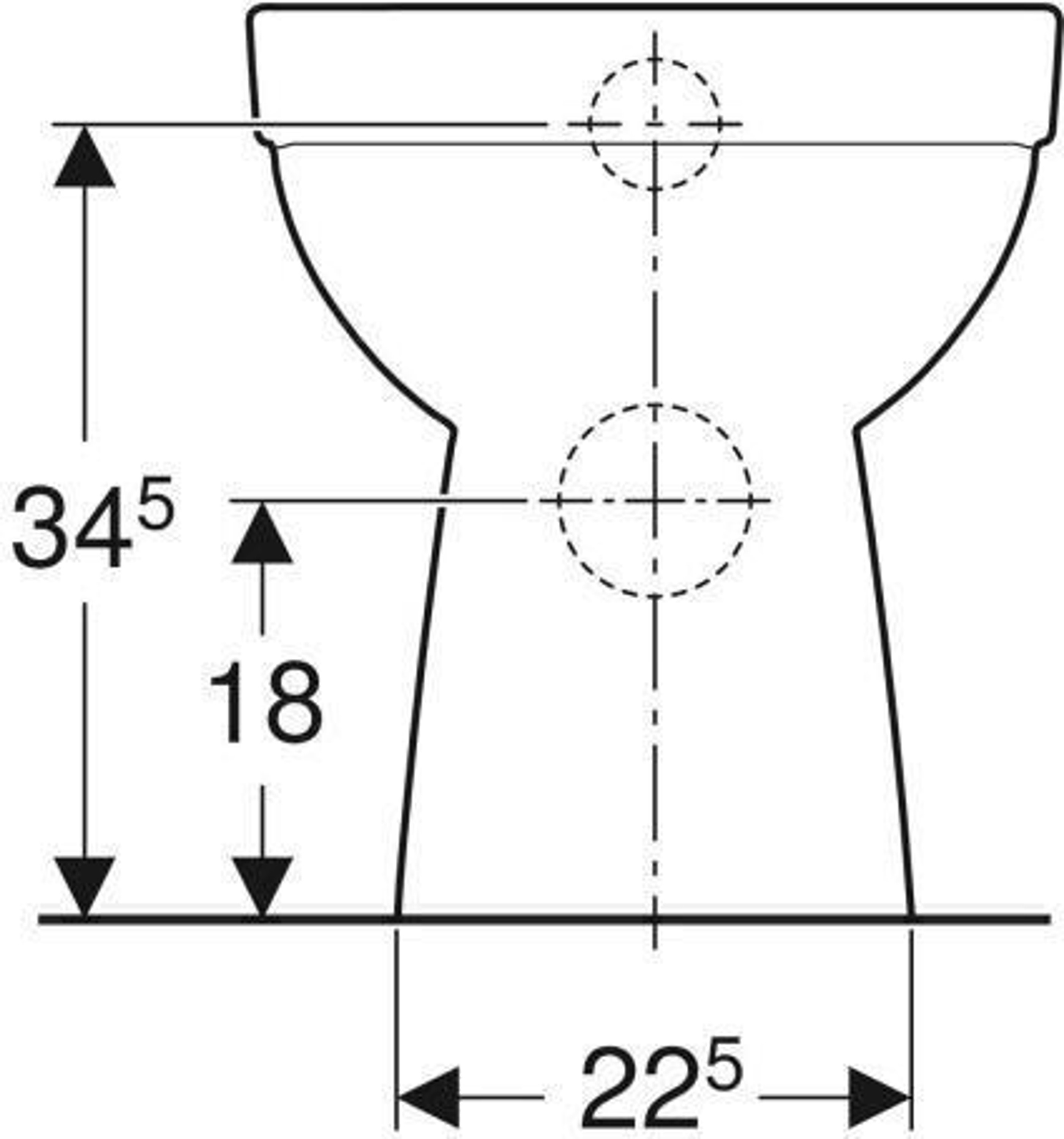 Geberit Stand-Tiefspül-WC RENOVA Ab hori