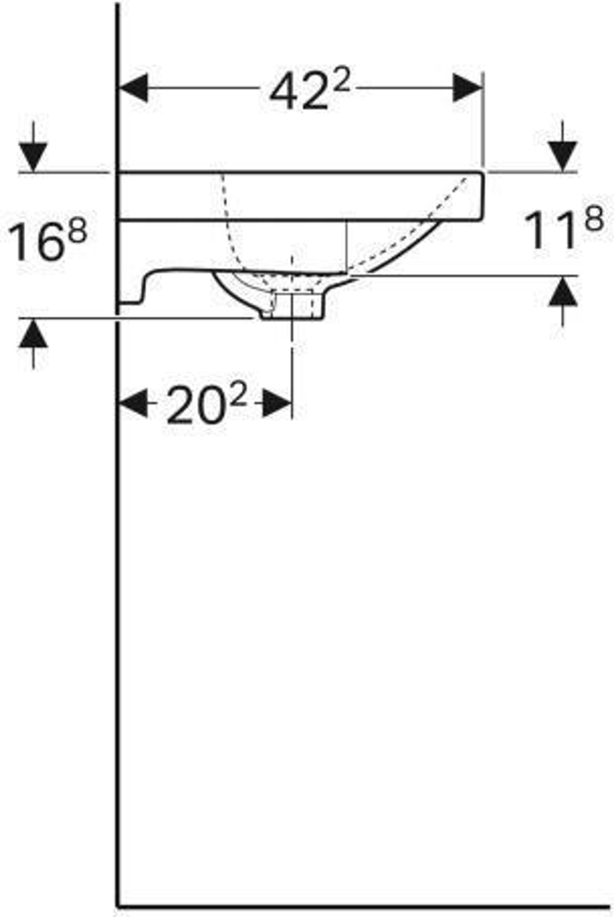 Geberit Waschtisch ACANTO 600x422mm mit