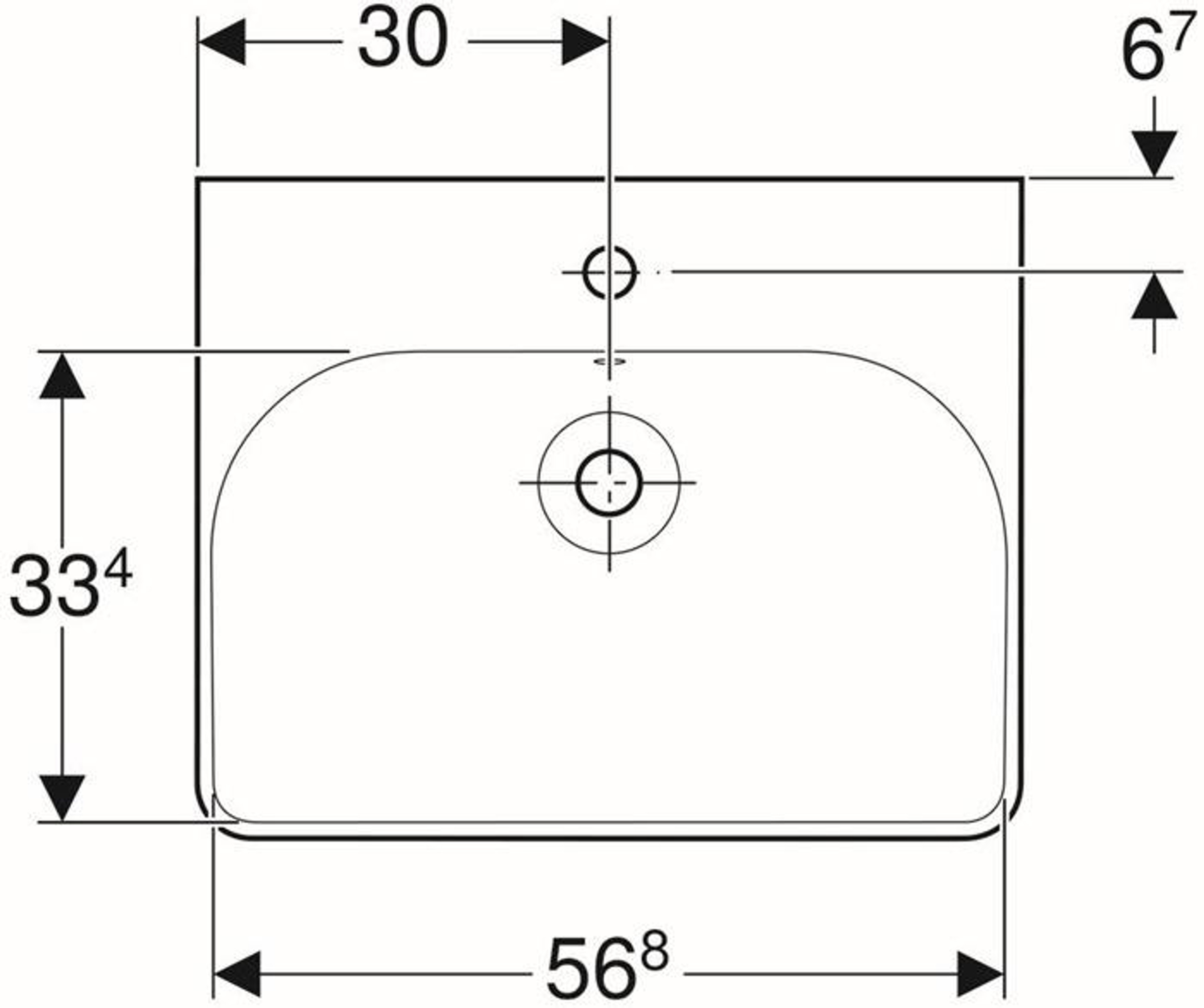 Geberit Waschtisch SMYLE Square mit Hahn