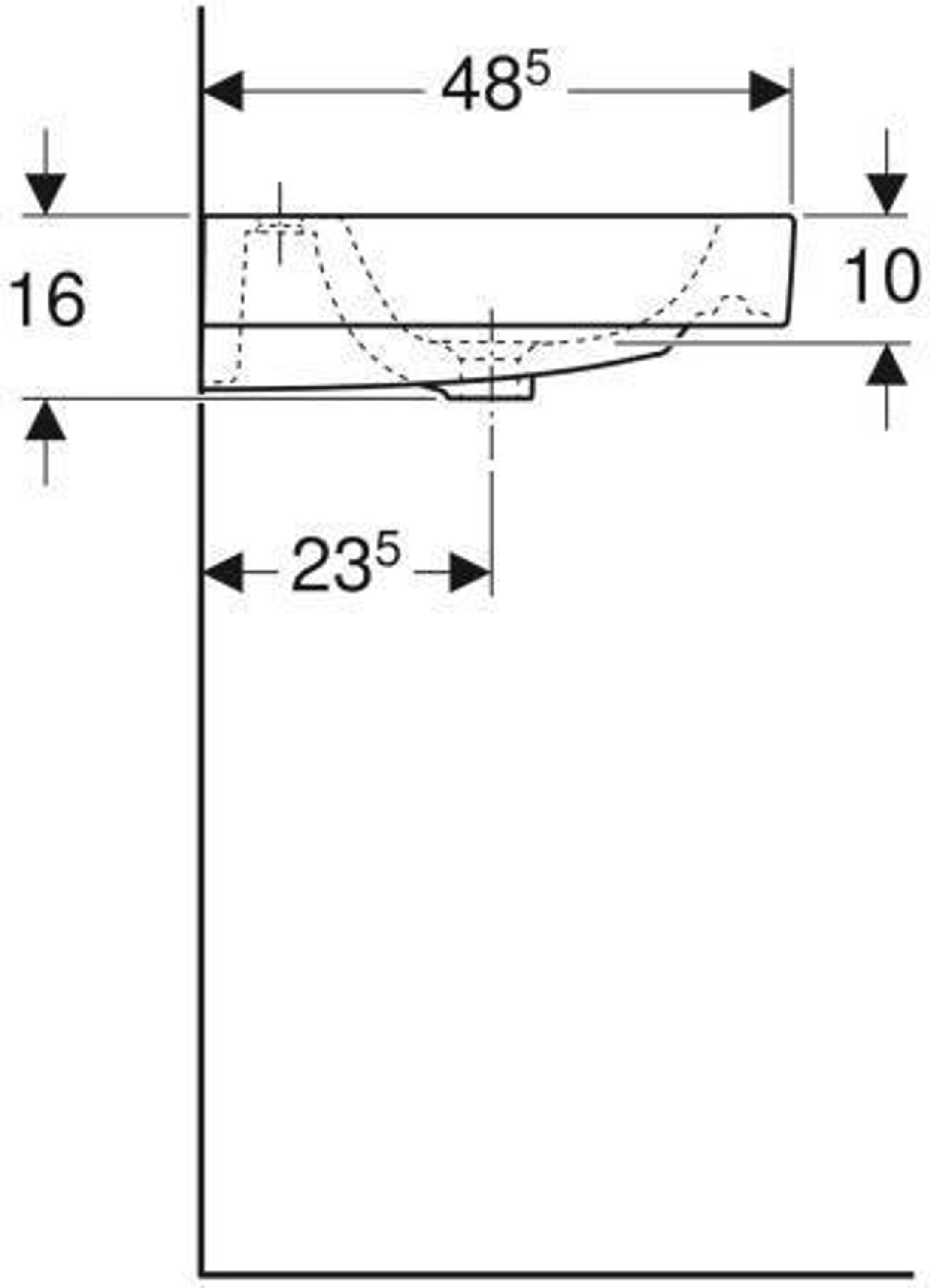 Geberit Waschtisch iCon 1200x485mm m ÜL