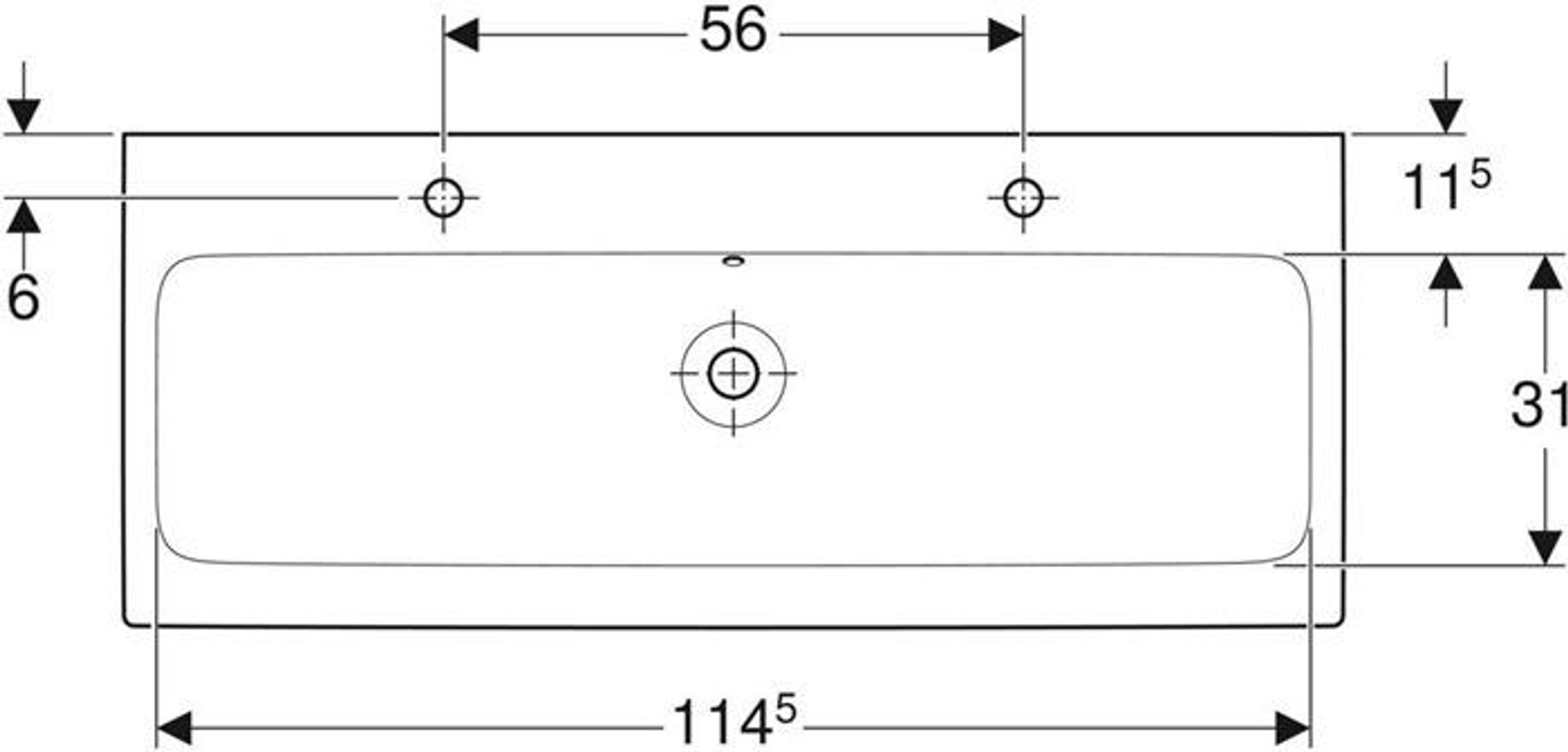 Geberit Waschtisch iCon 1200x485mm m ÜL