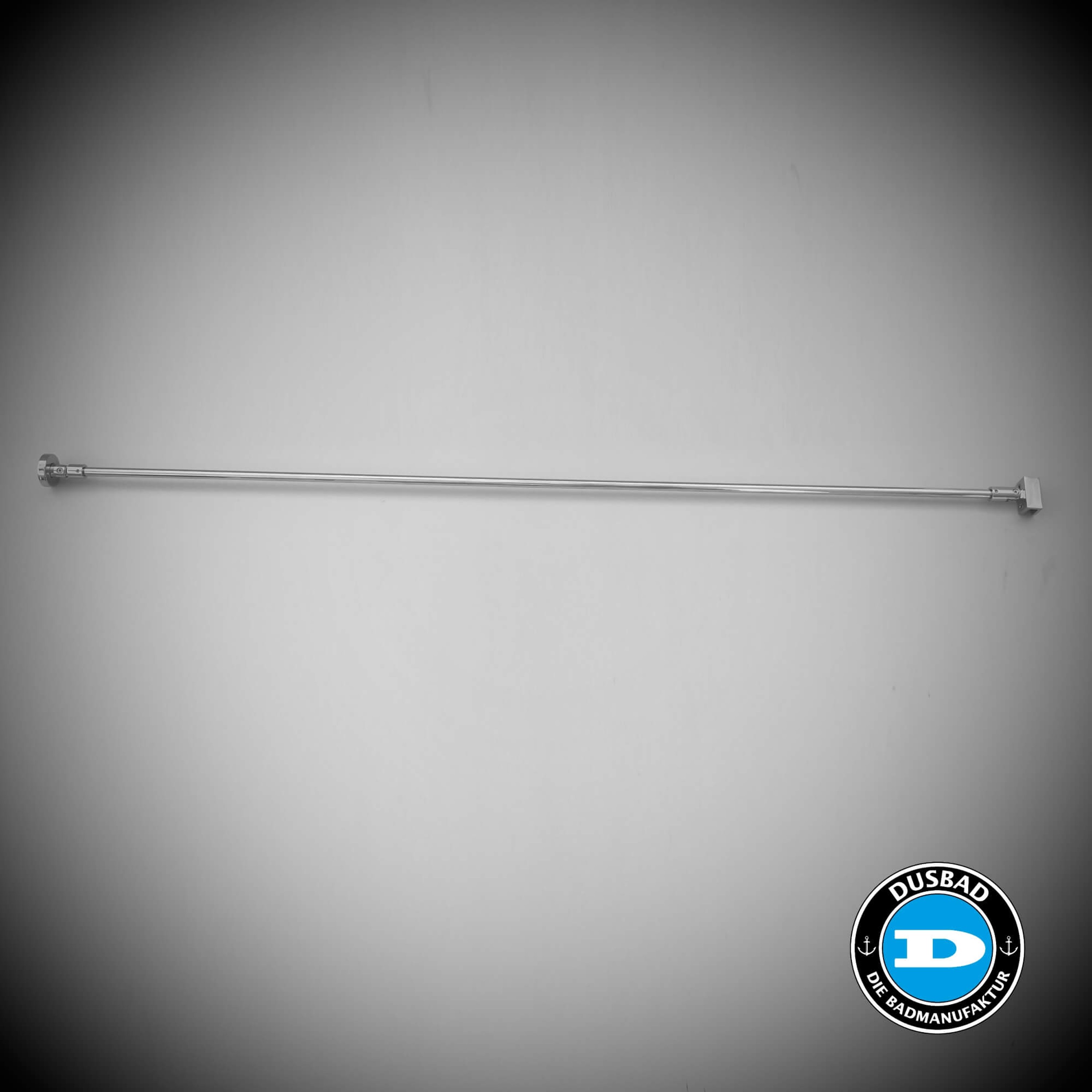 Dusbad Wandanschluss-Set - Stabilisator für Duschkabine/ Duschabtrennung Glas/Wand 1200mm, chrom