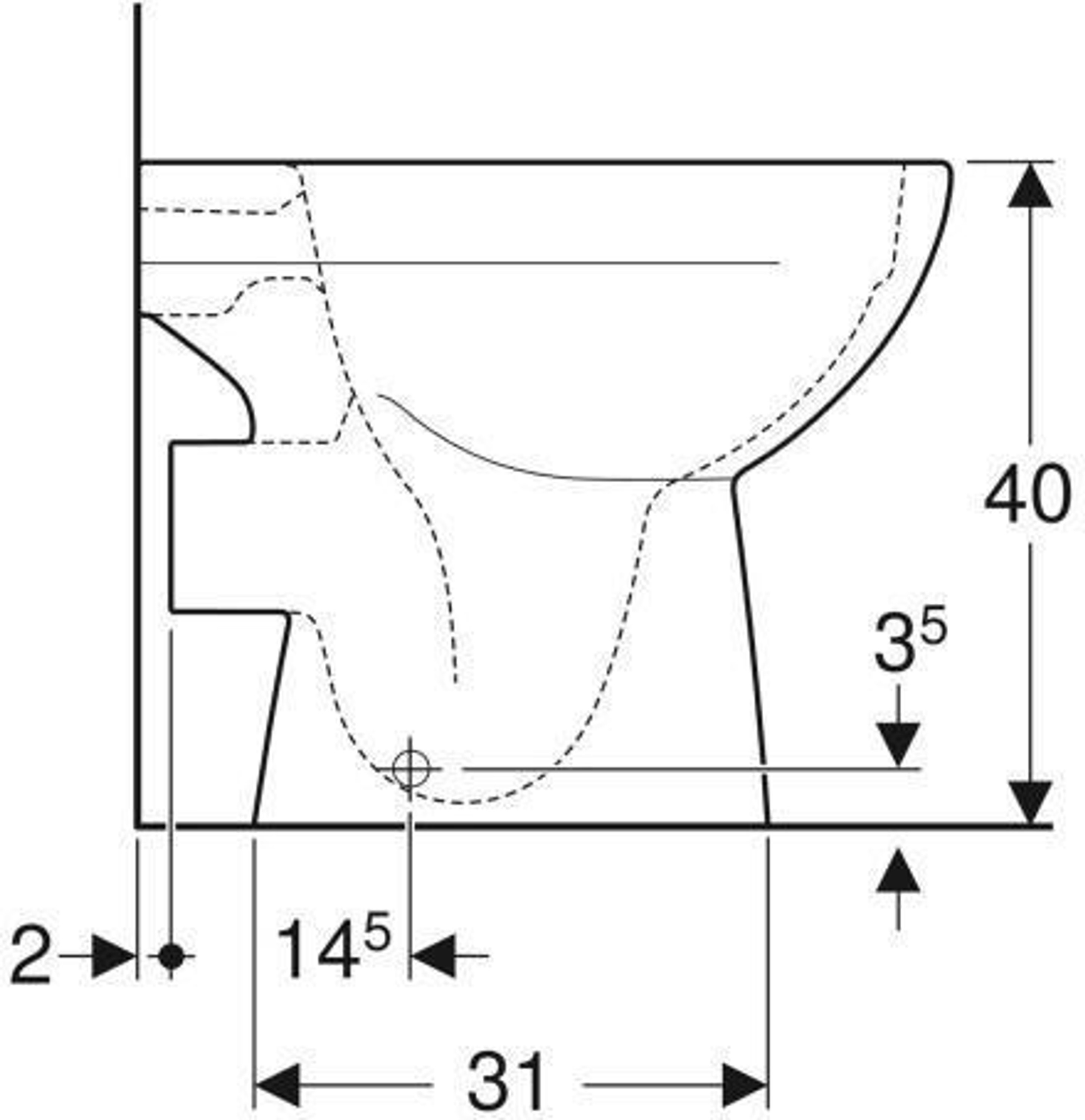 Geberit Stand-Tiefspül-WC RENOVA Ab hori