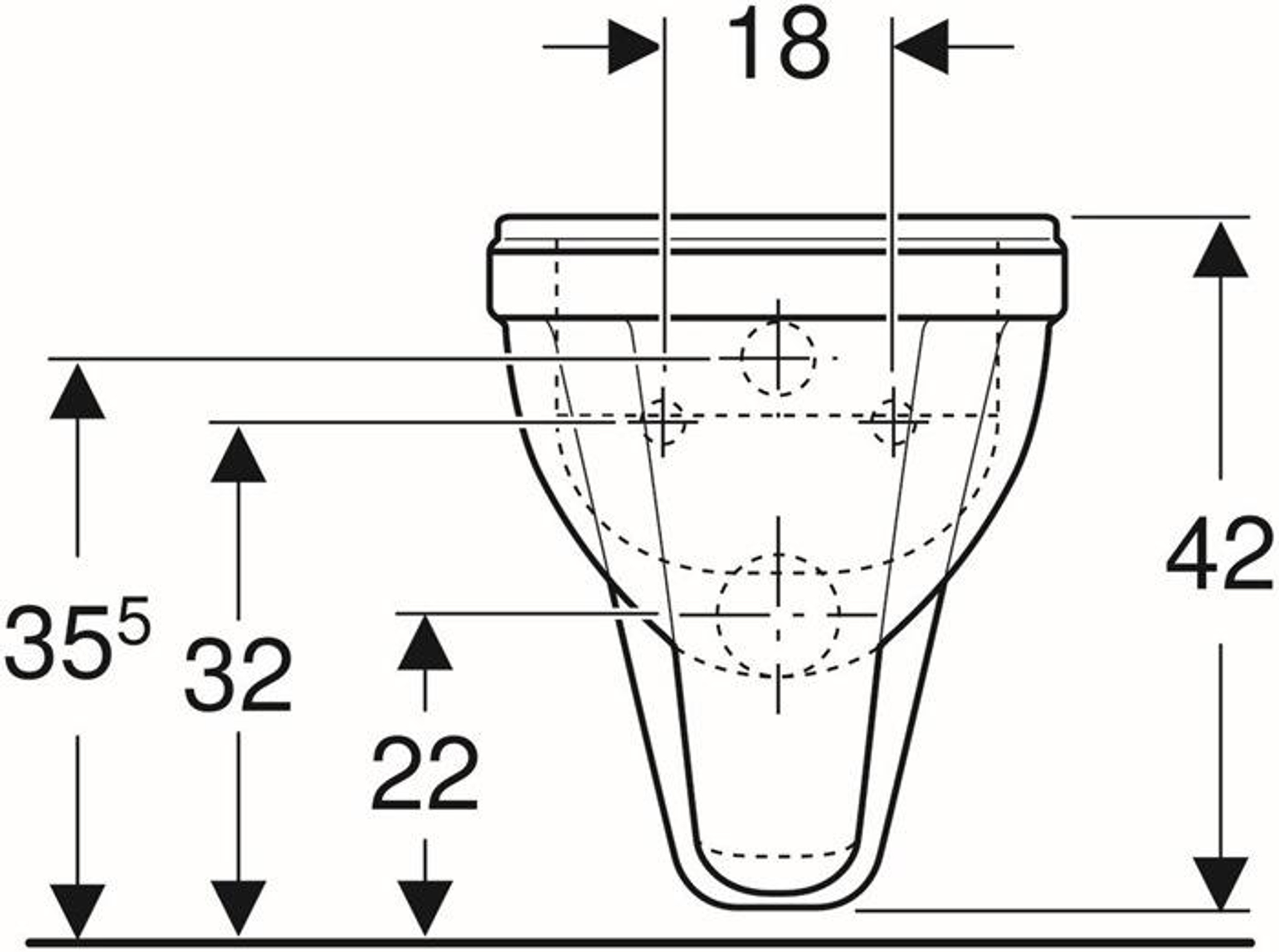 Geberit Wand-Tiefspül-WC RENOVA COMFORT