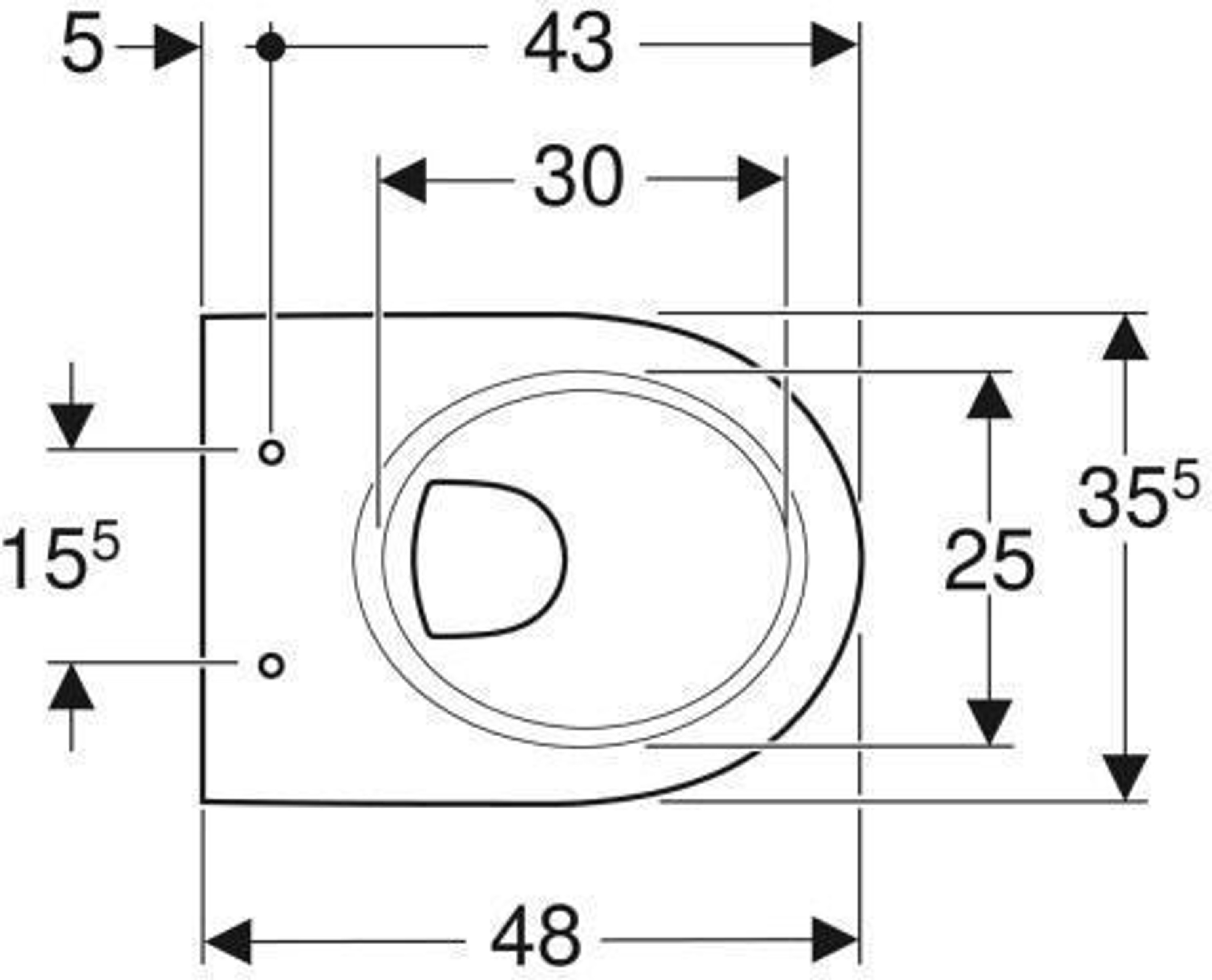 Geberit Wand-Tiefspül-WC RENOVA COMPACT