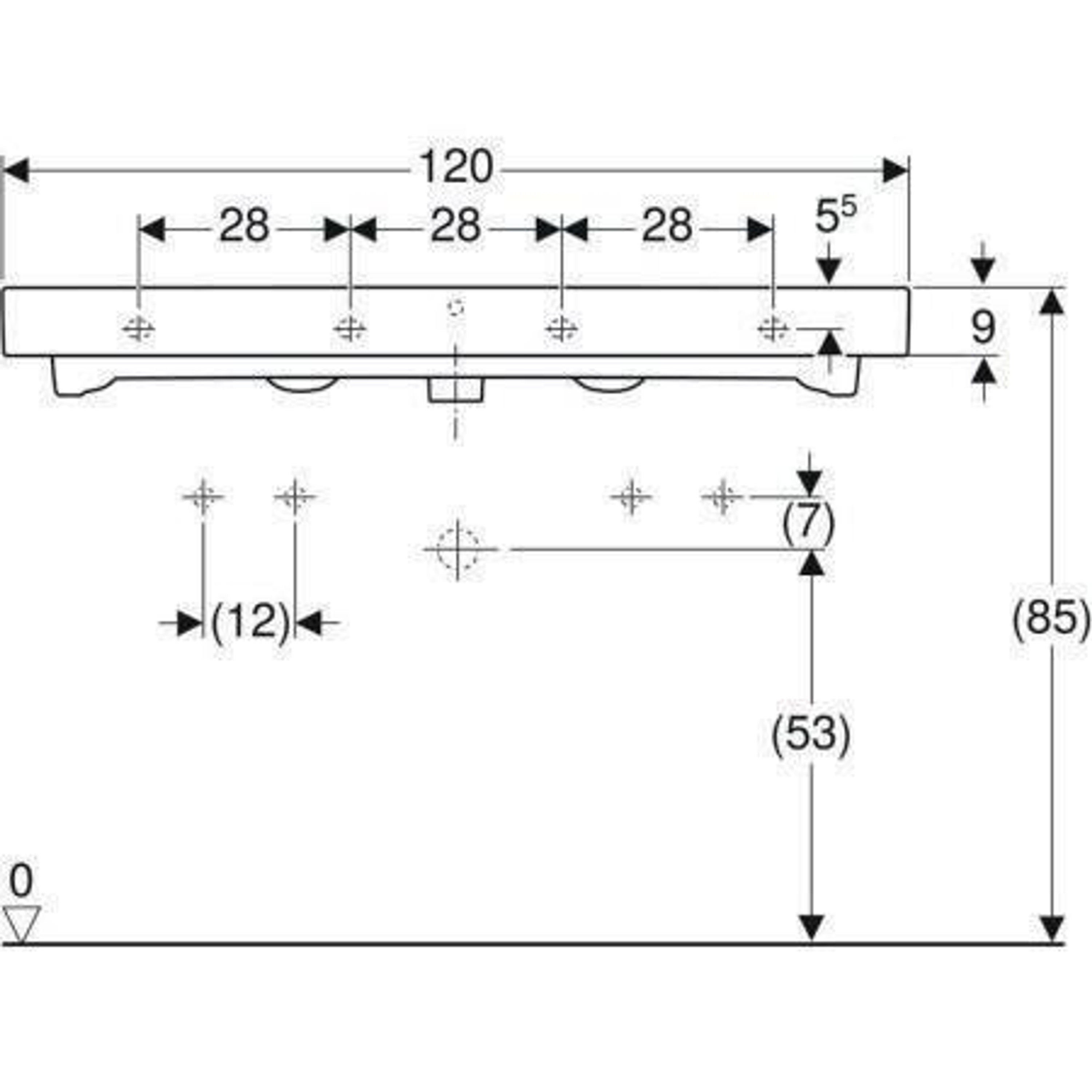 Geberit Waschtisch iCon 1200x485mm m ÜL