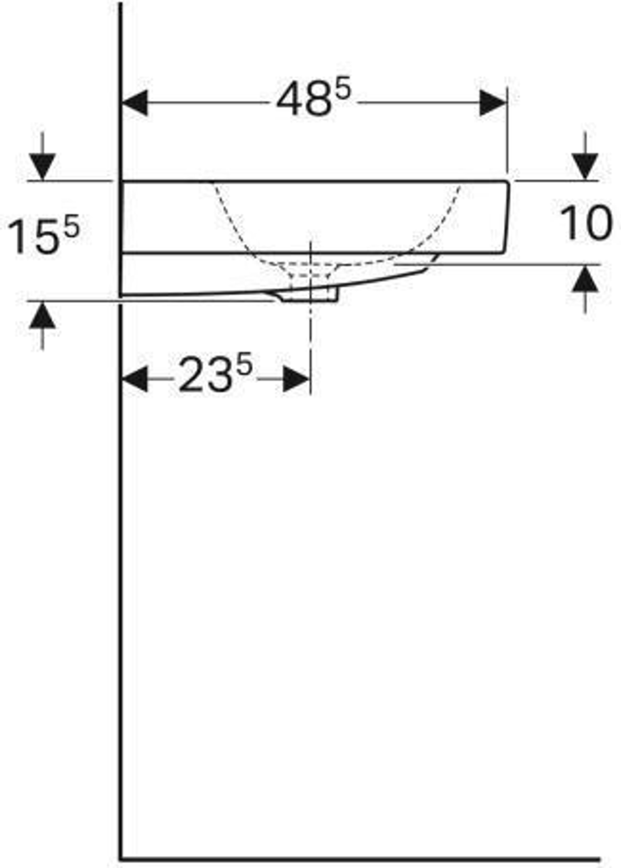 Geberit Waschtisch iCon m HL mit Überlau