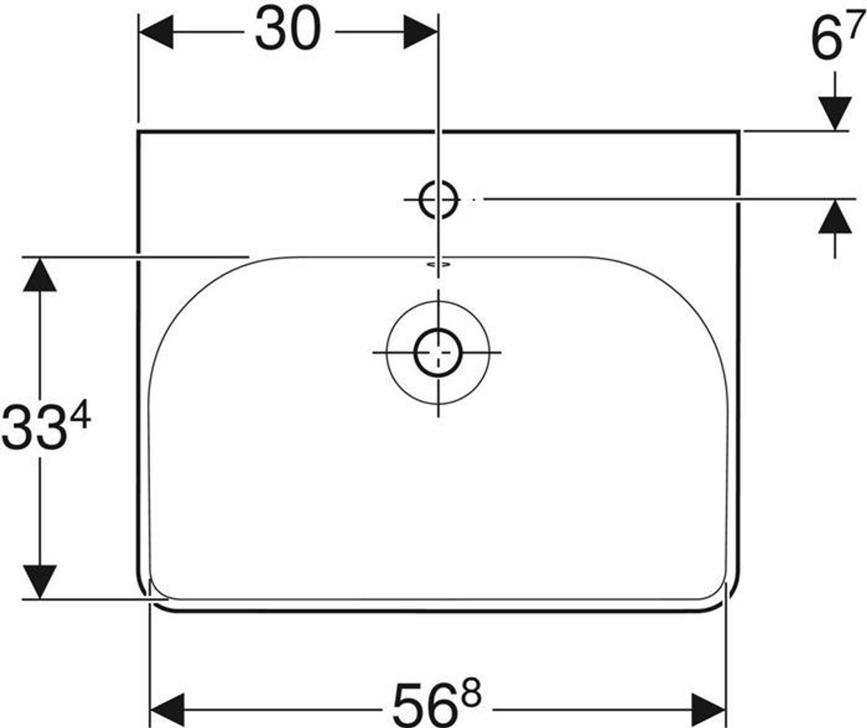 Geberit Waschtisch SMYLE Square mit Hahn