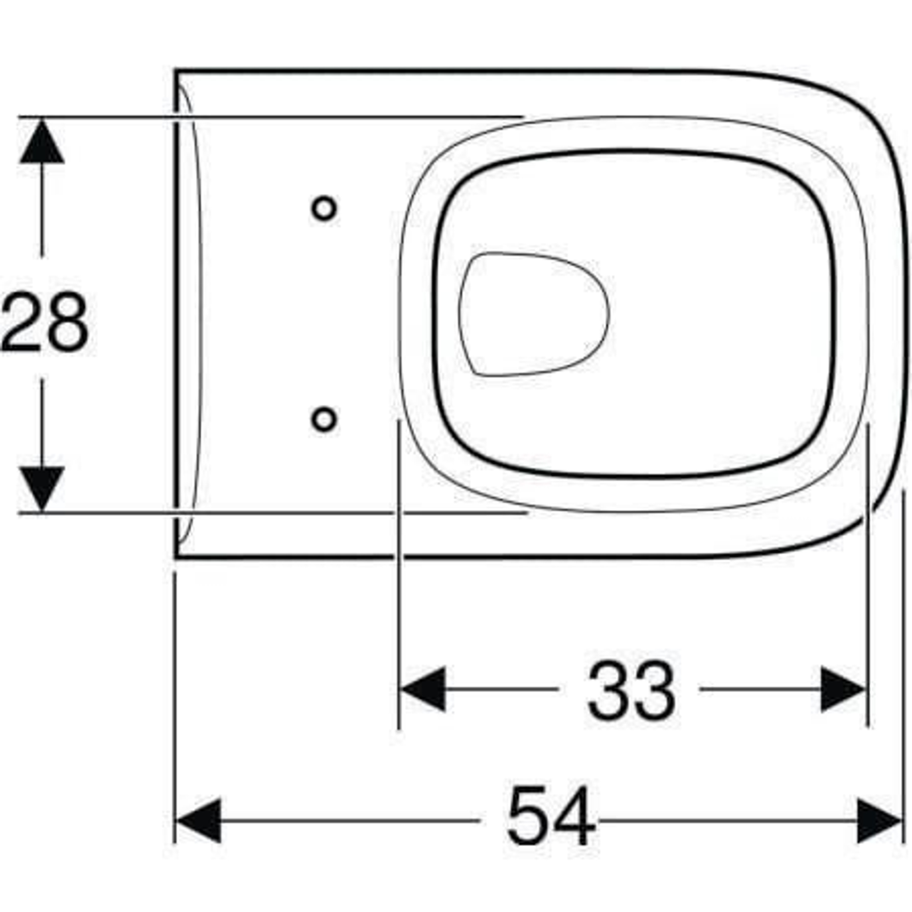 Geberit Wand-Tiefspül-WC RENOVA PLAN mit