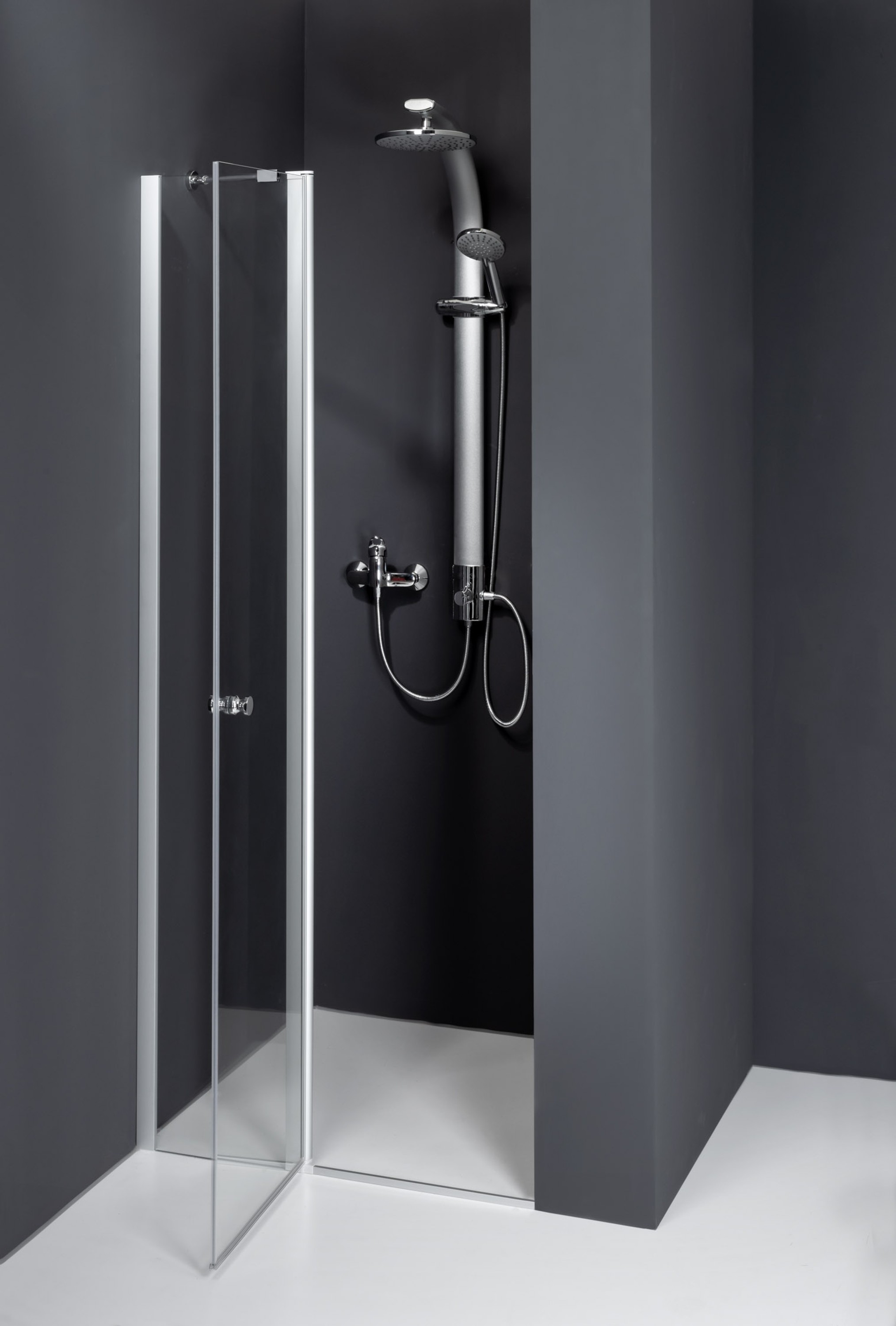 Duschkabine Dusbad Vital 5 Pendeltür an Festteil Nische Anschlag Tür: Rechts, Breite: 80cm Duschkabine Dusbad Vital 5 Pendeltür an Festteil Nische Anschlag Tür: Rechts, Breite: 80cm