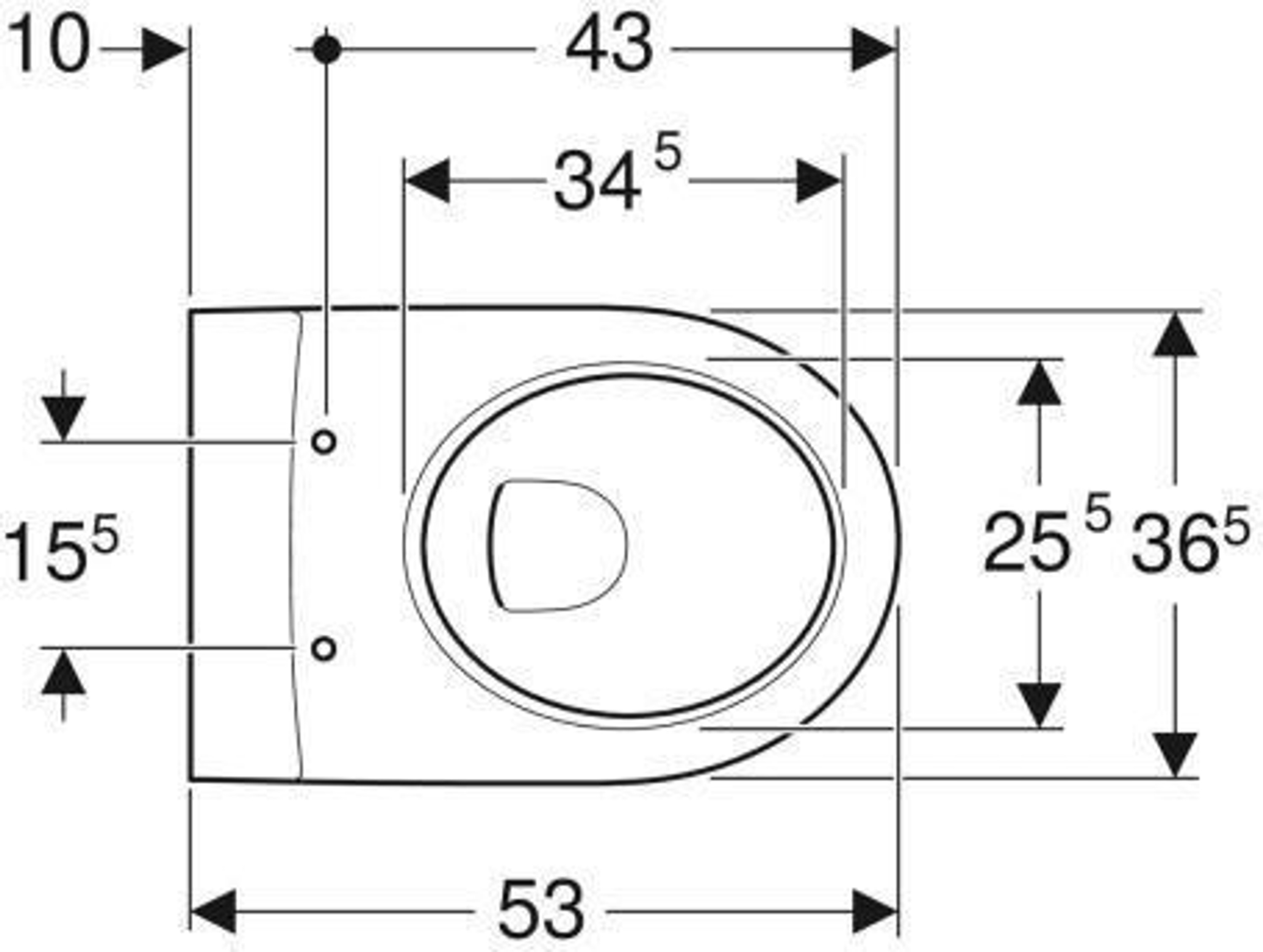 Geberit Wand-Tiefspül-WC iCon Rimfree, g