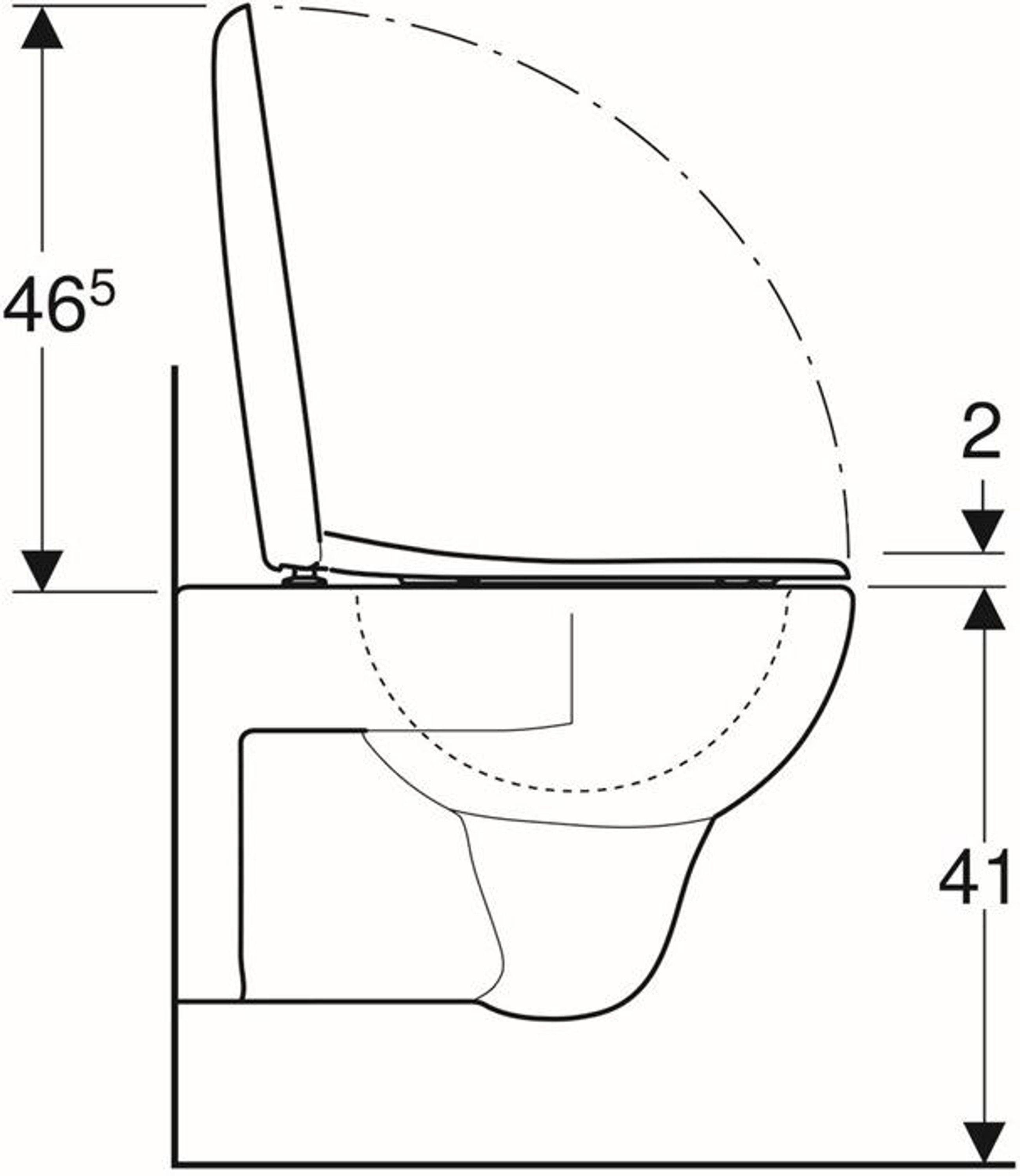 Geberit Wand-Tiefspül-WC RENOVA mit Spül