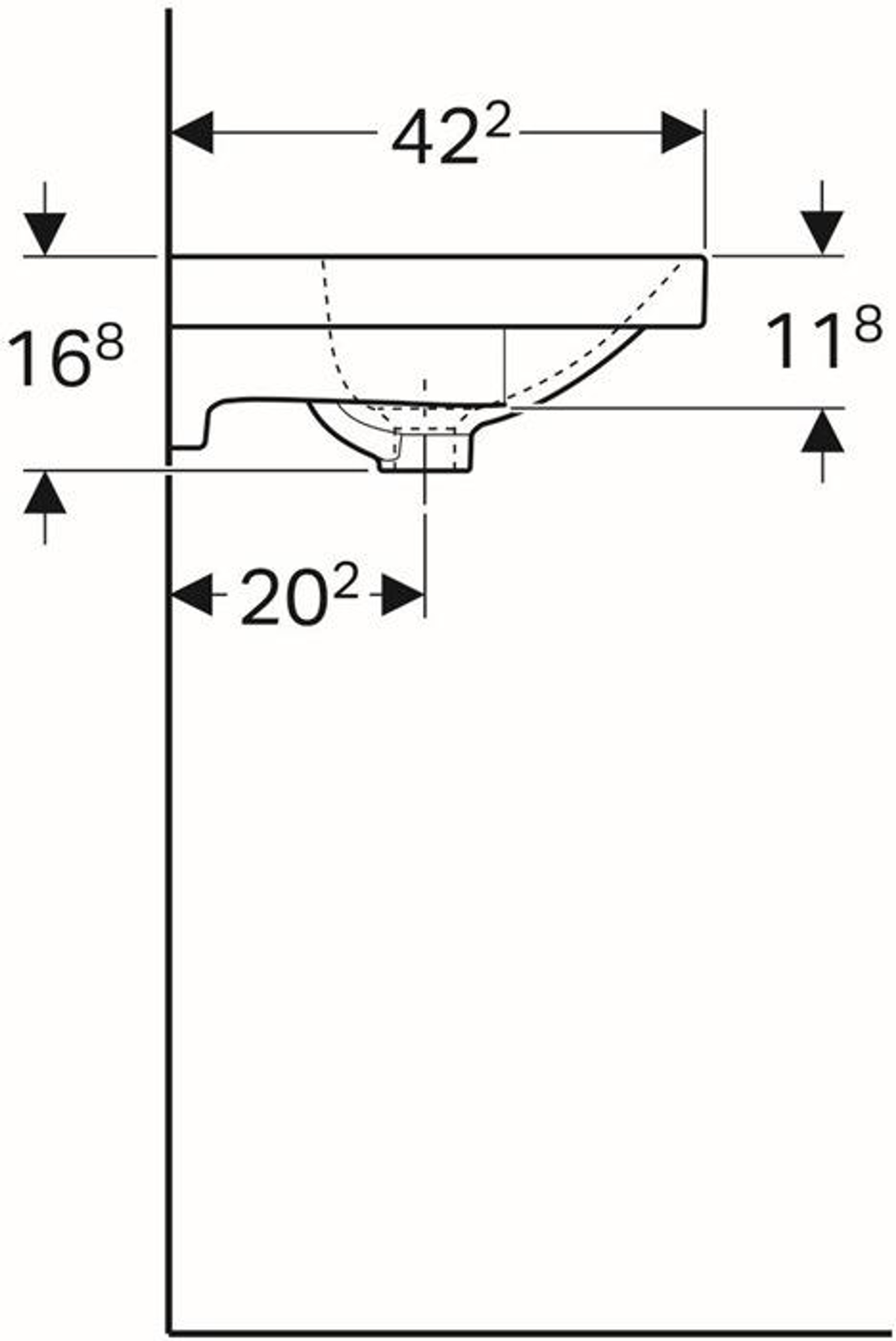 Geberit Waschtisch ACANTO 600x422mm mit