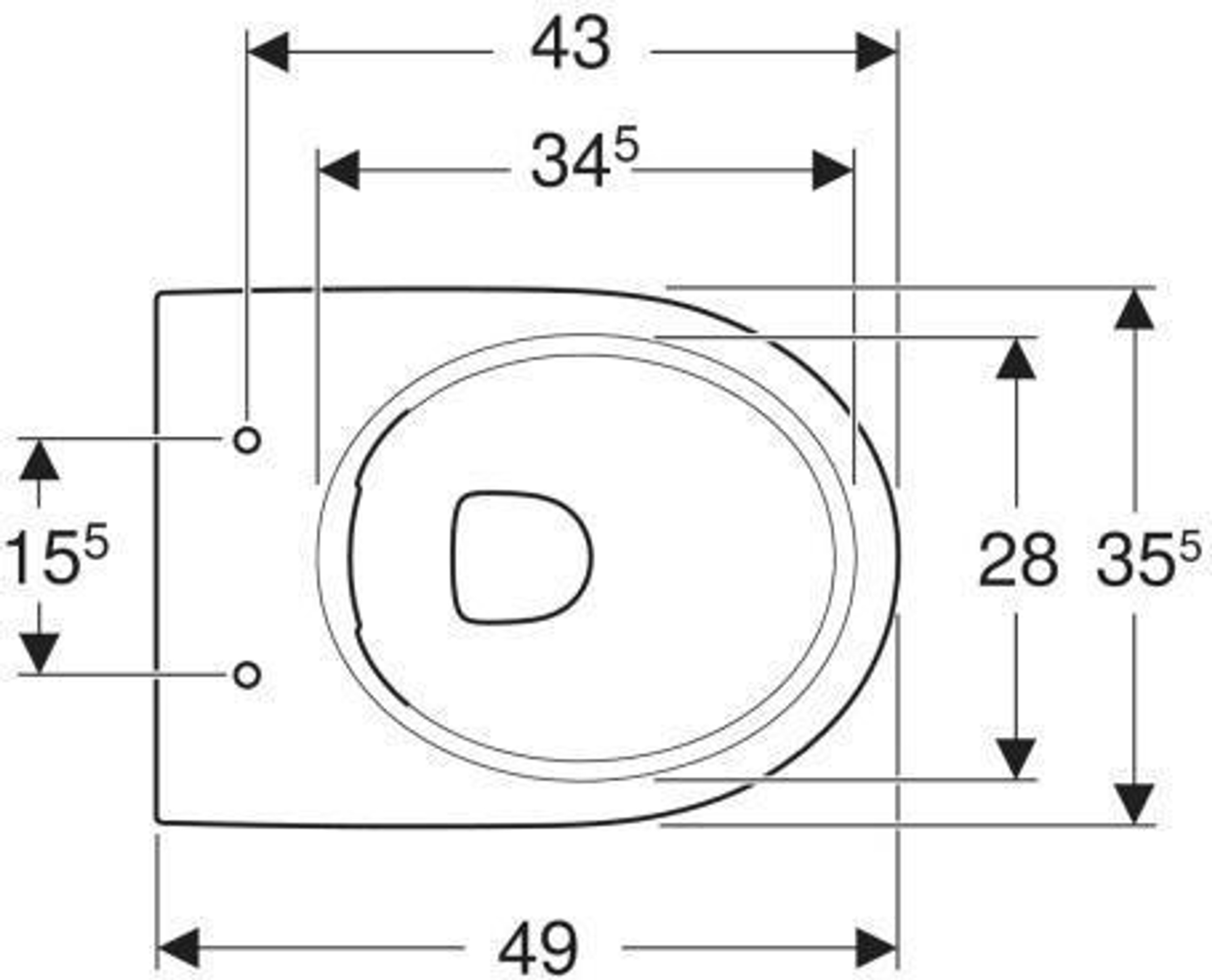 Geberit Stand-Tiefspül-WC RENOVA Ab hori