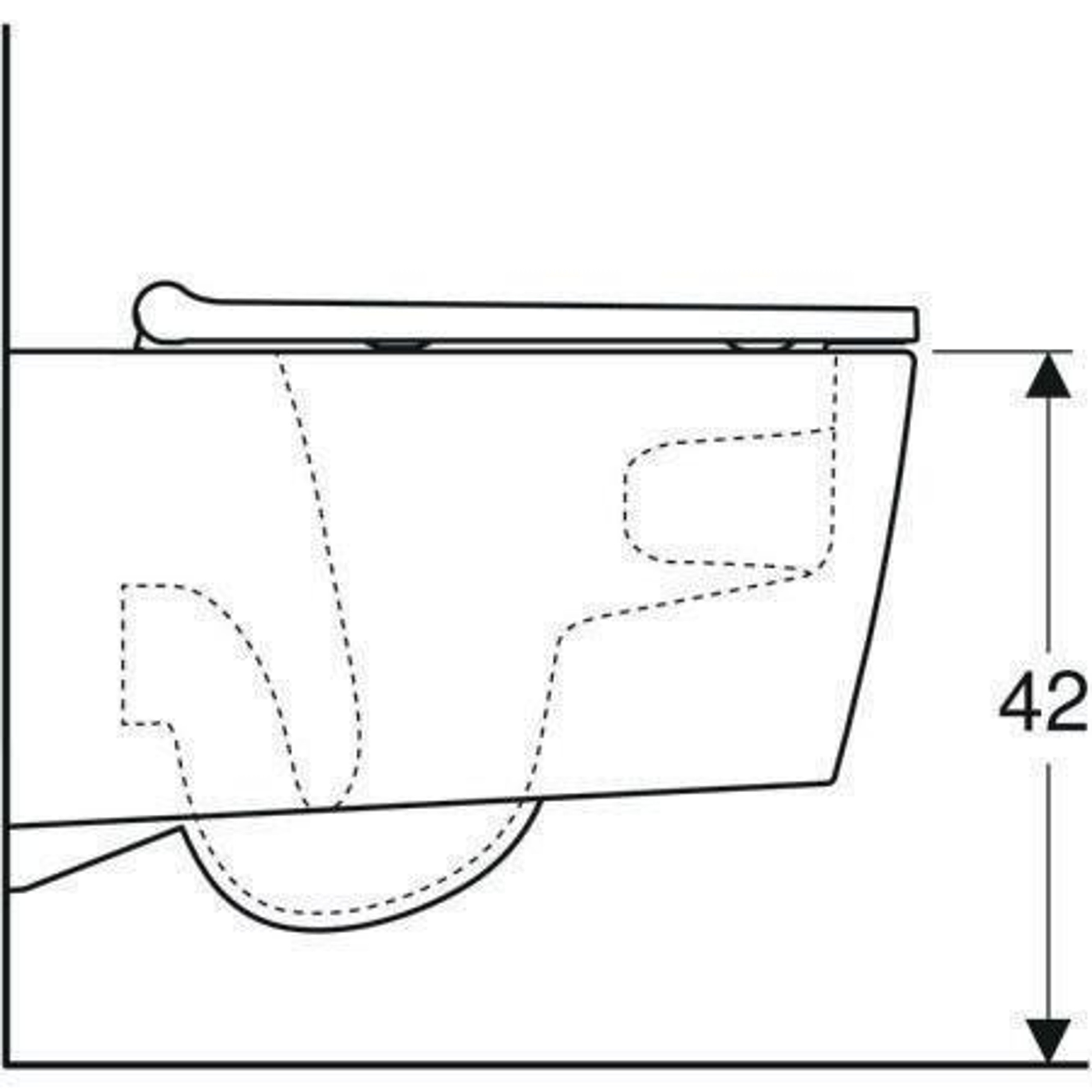 Geberit Wand-Tiefspül-WC ONE mit WC-Sitz