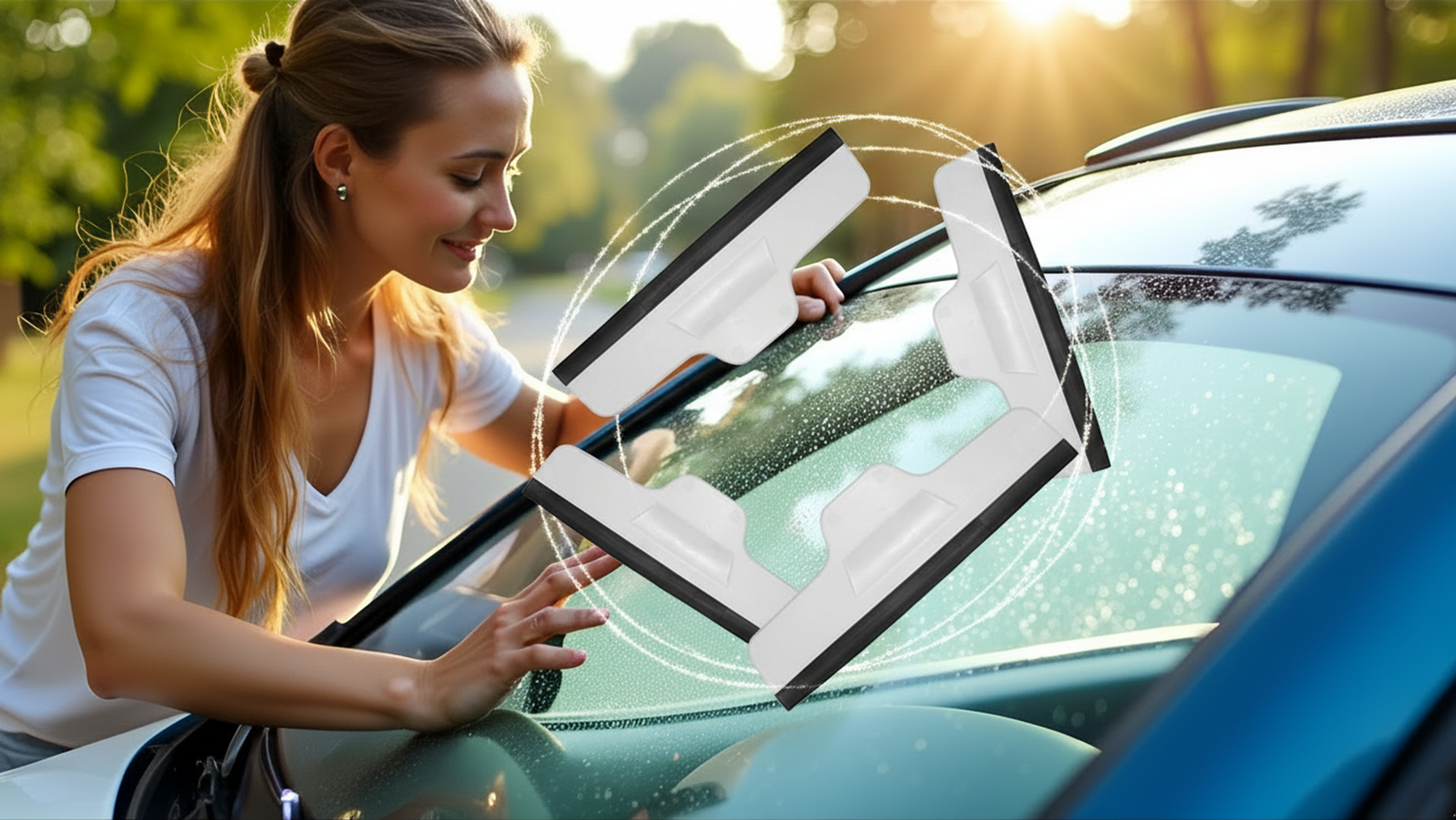 Komfort Glas&Duschabzieher für Dusche + Fenster gross Made in Germany