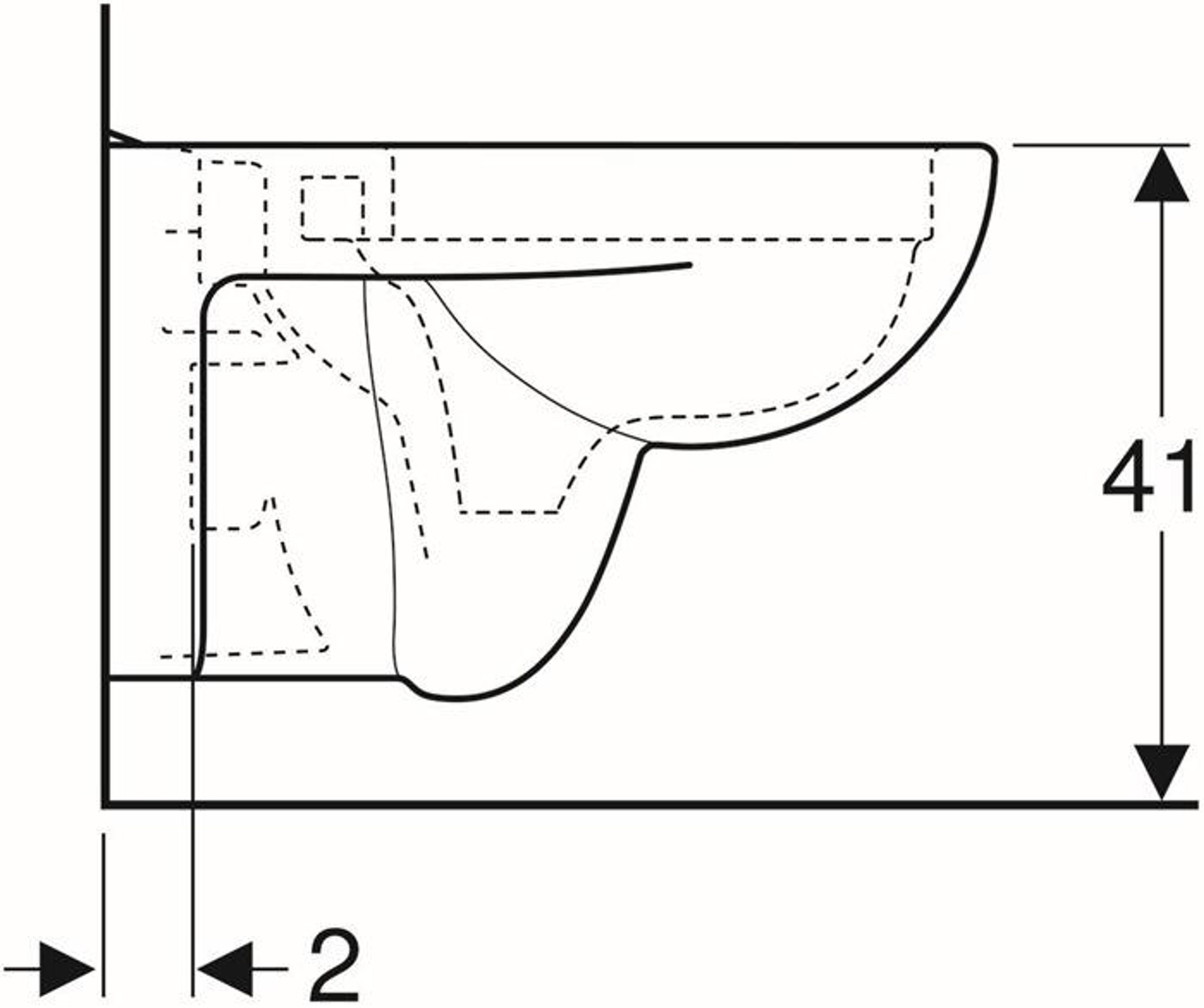 Geberit Wand-Tiefspül-WC RENOVA PLAN Rim