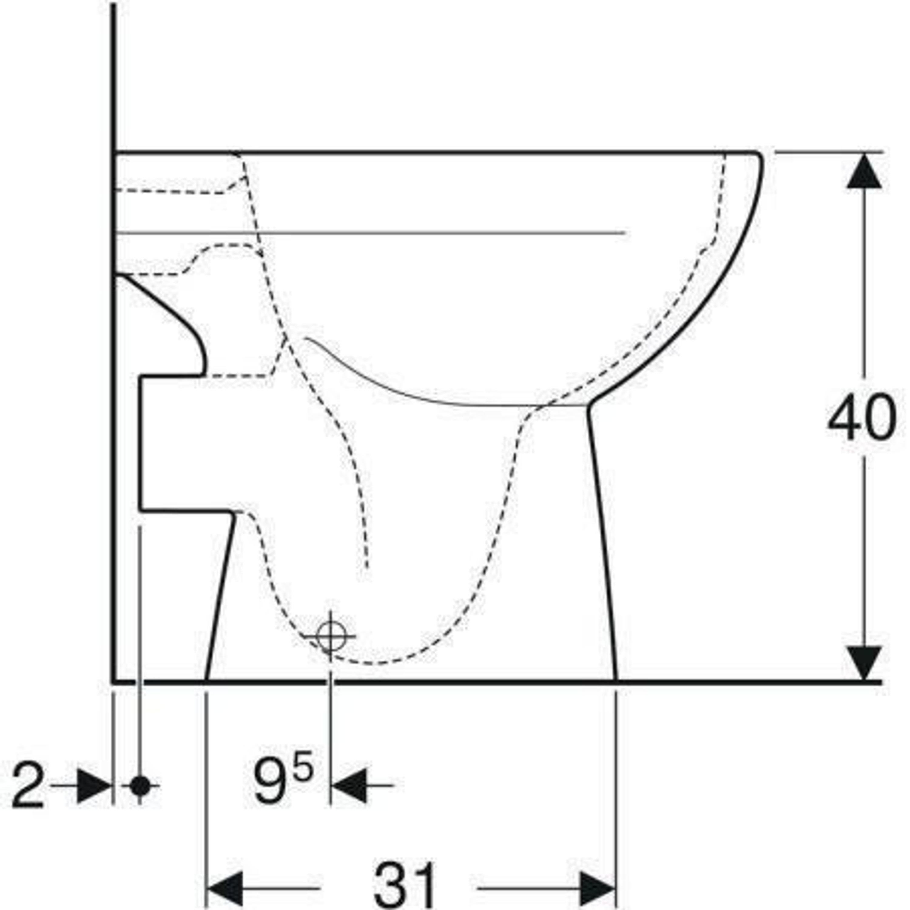 Geberit Stand-Tiefspül-WC RENOVA Ab hori