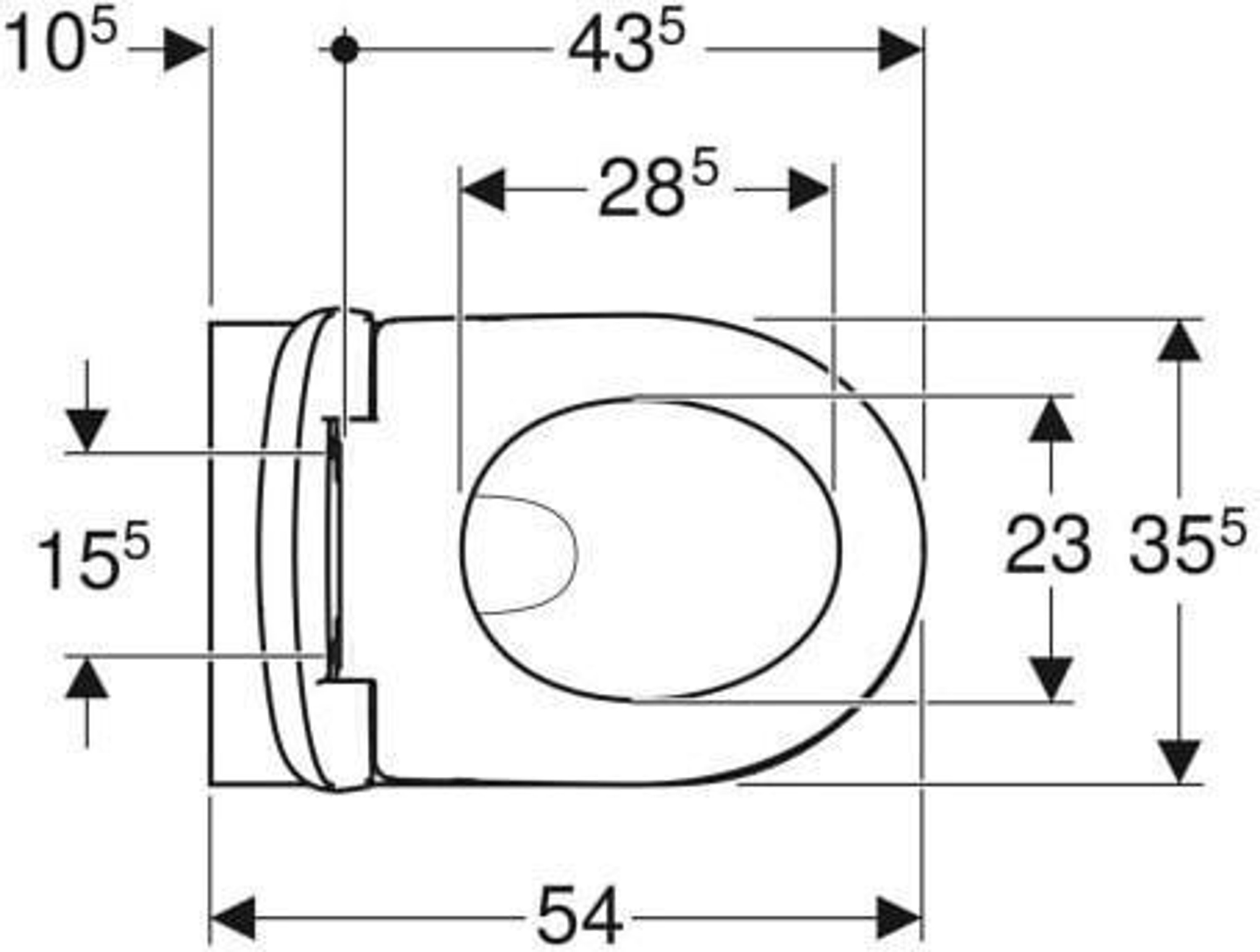 Geberit Wand-Tiefspül-WC RENOVA mit Spül