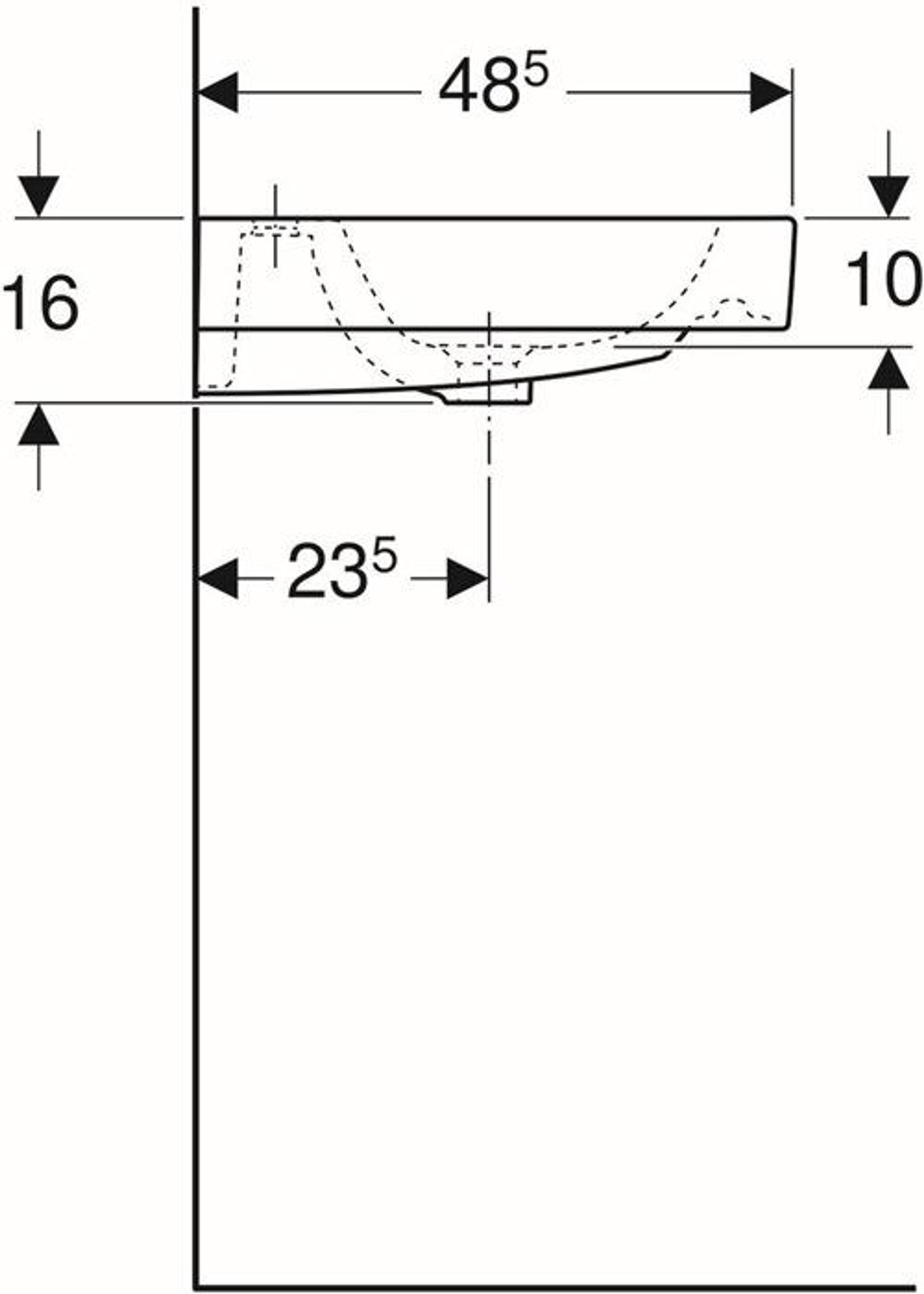 Geberit Waschtisch iCon 1200x485mm m ÜL